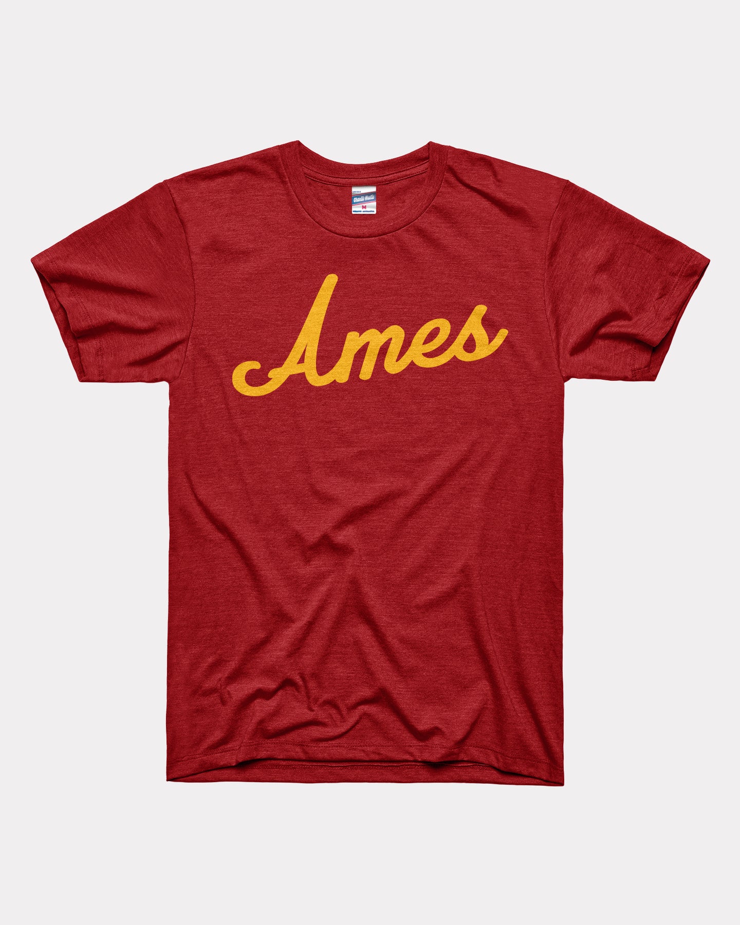 Ames Iowa Script Cardinal T-Shirt