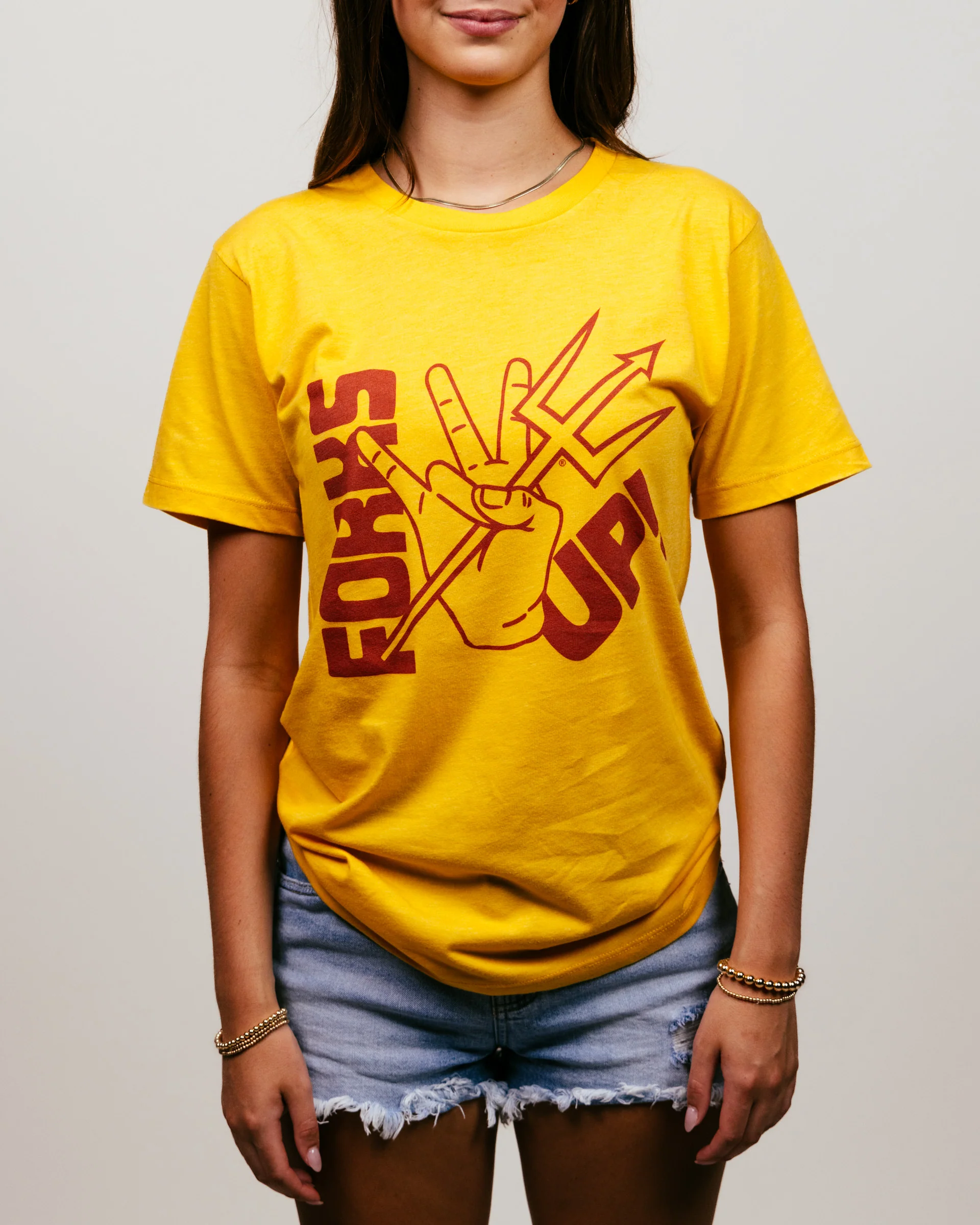 Arizona State Sundevils Forks Up Gold T-Shirt - Image 2