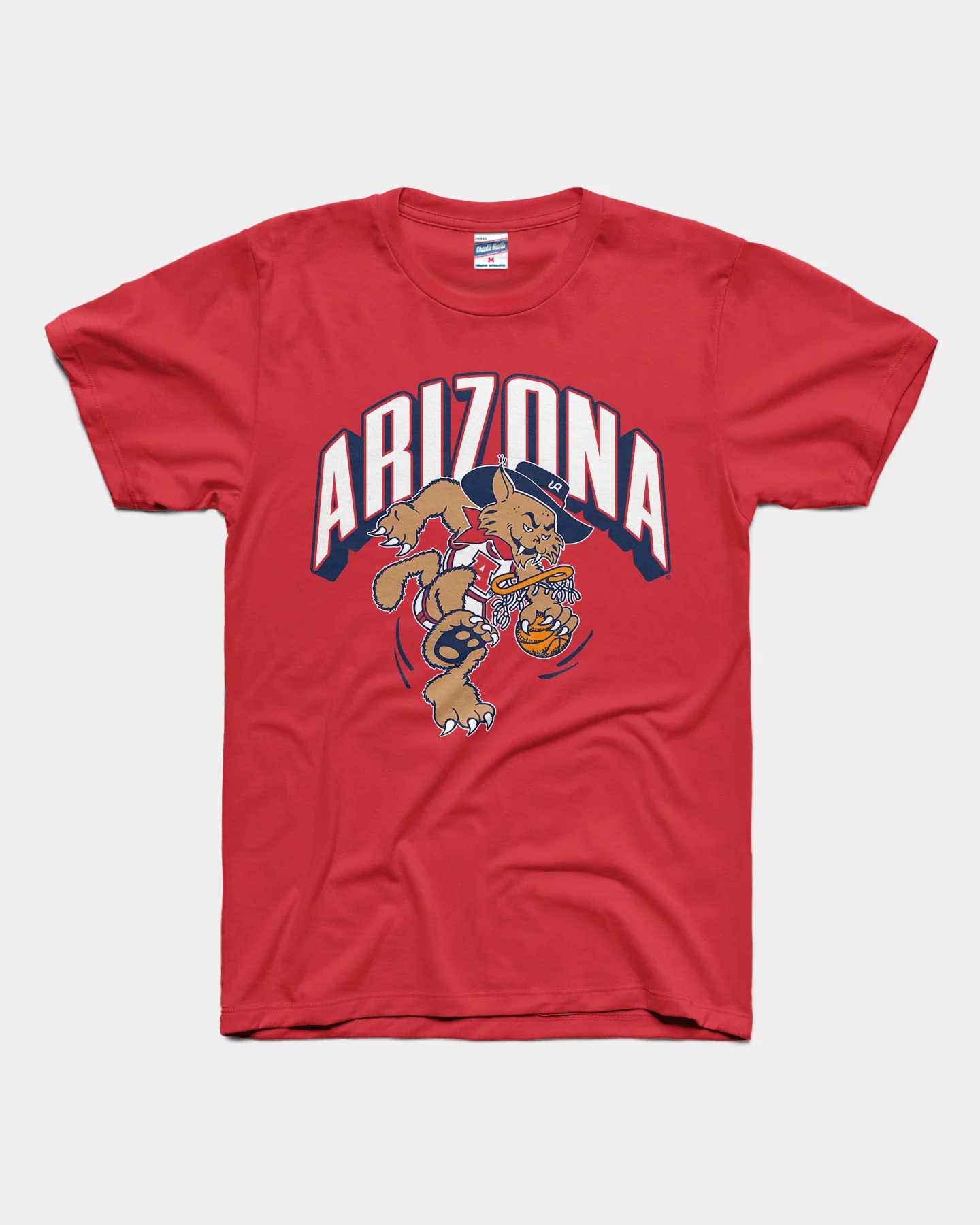 Arizona Wildcats Dunking Basketball Cherry T-Shirt