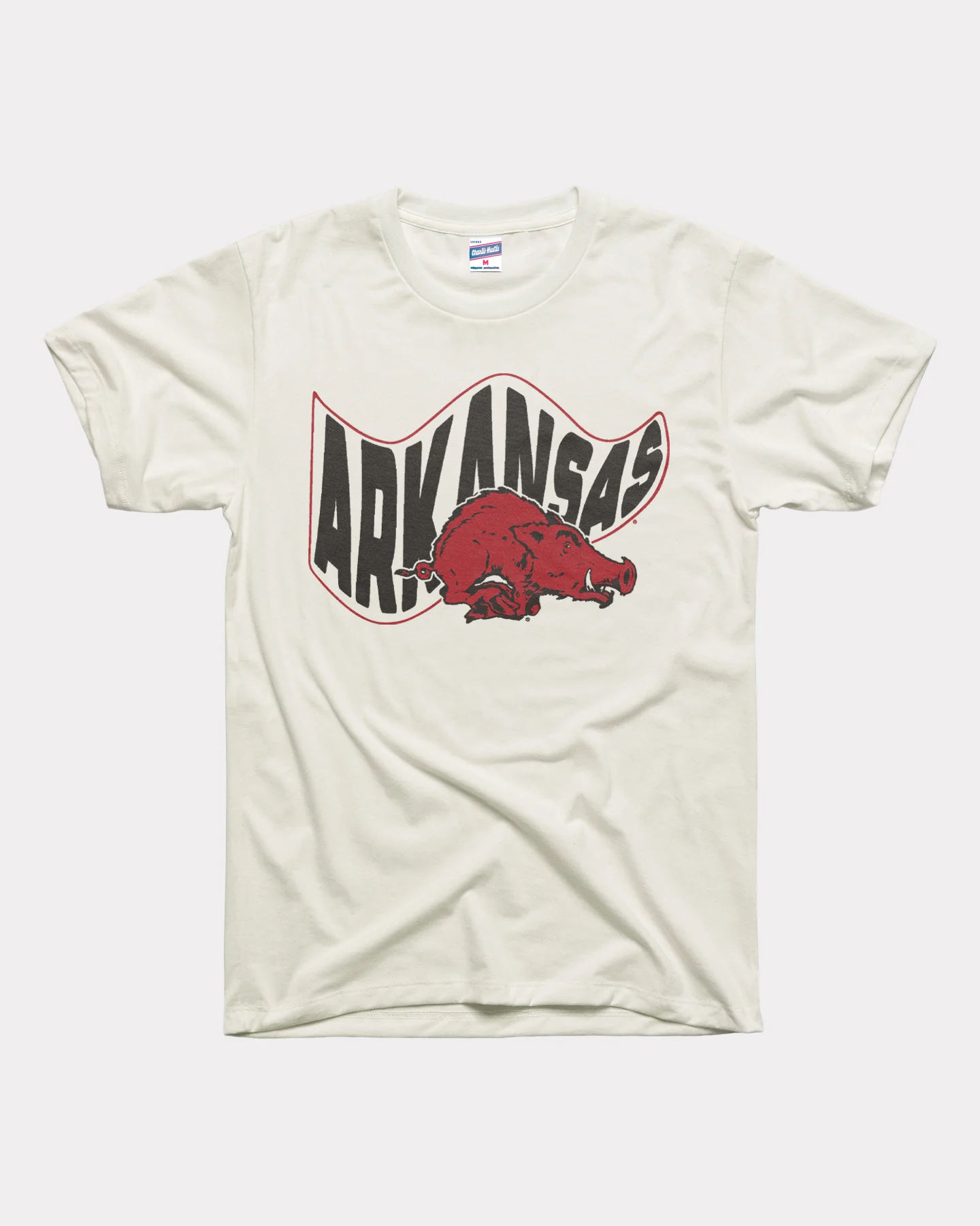Arkansas Waving Flag Vintage White T-Shirt