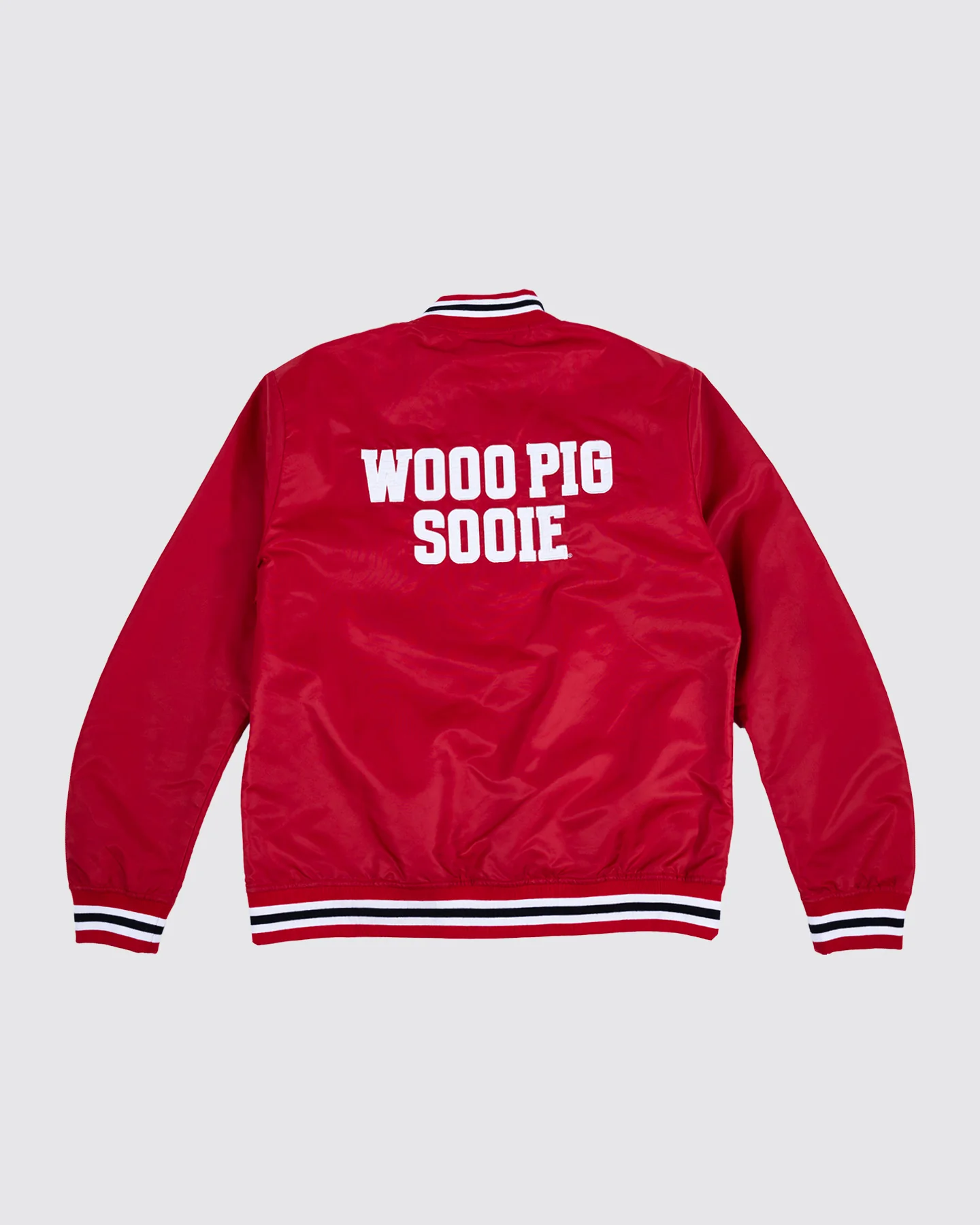 Arkansas Wooo Pig Sooie Cardinal Letterman Jacket - Image 2