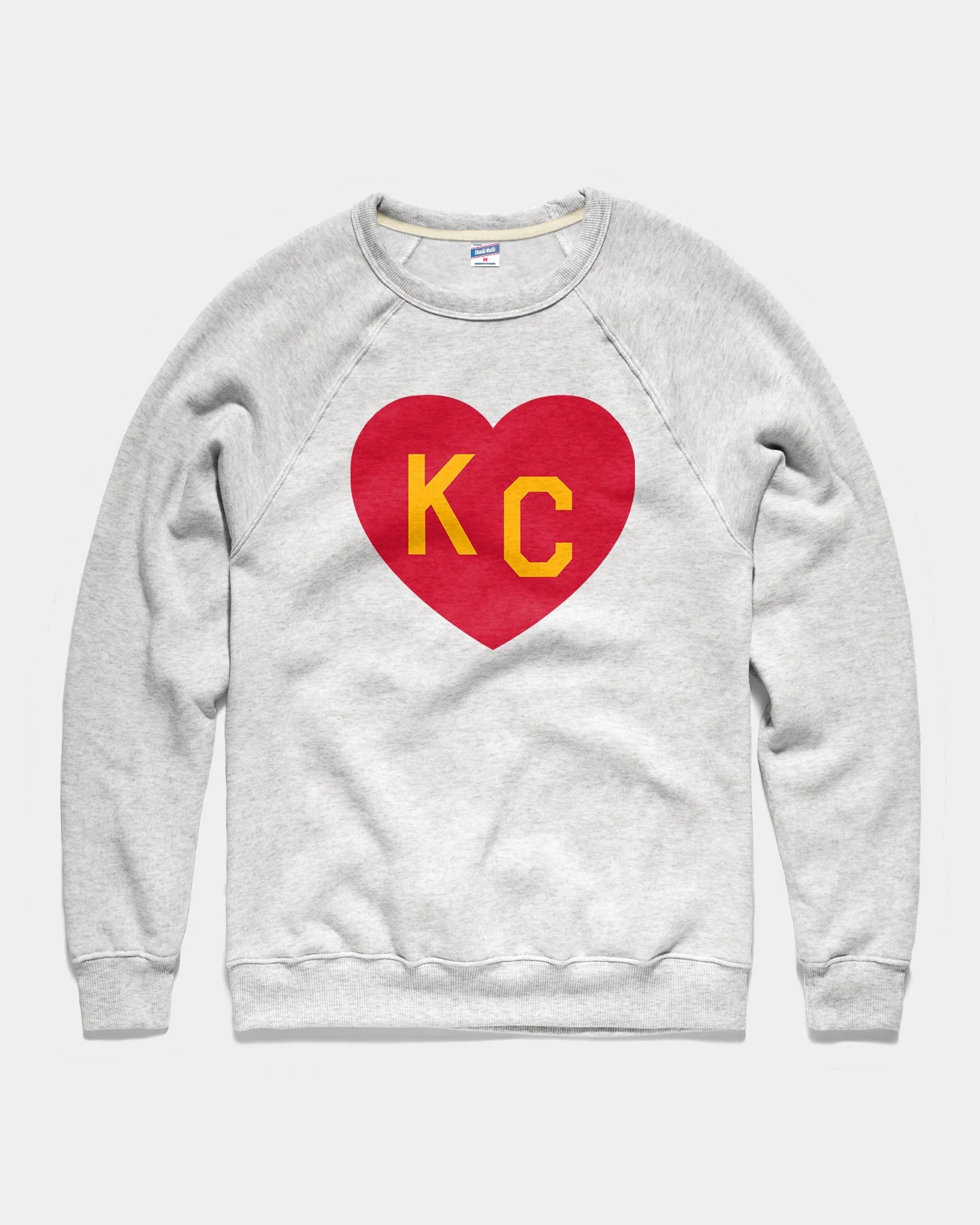 Ash & Red Arrowhead KC Heart Crewneck