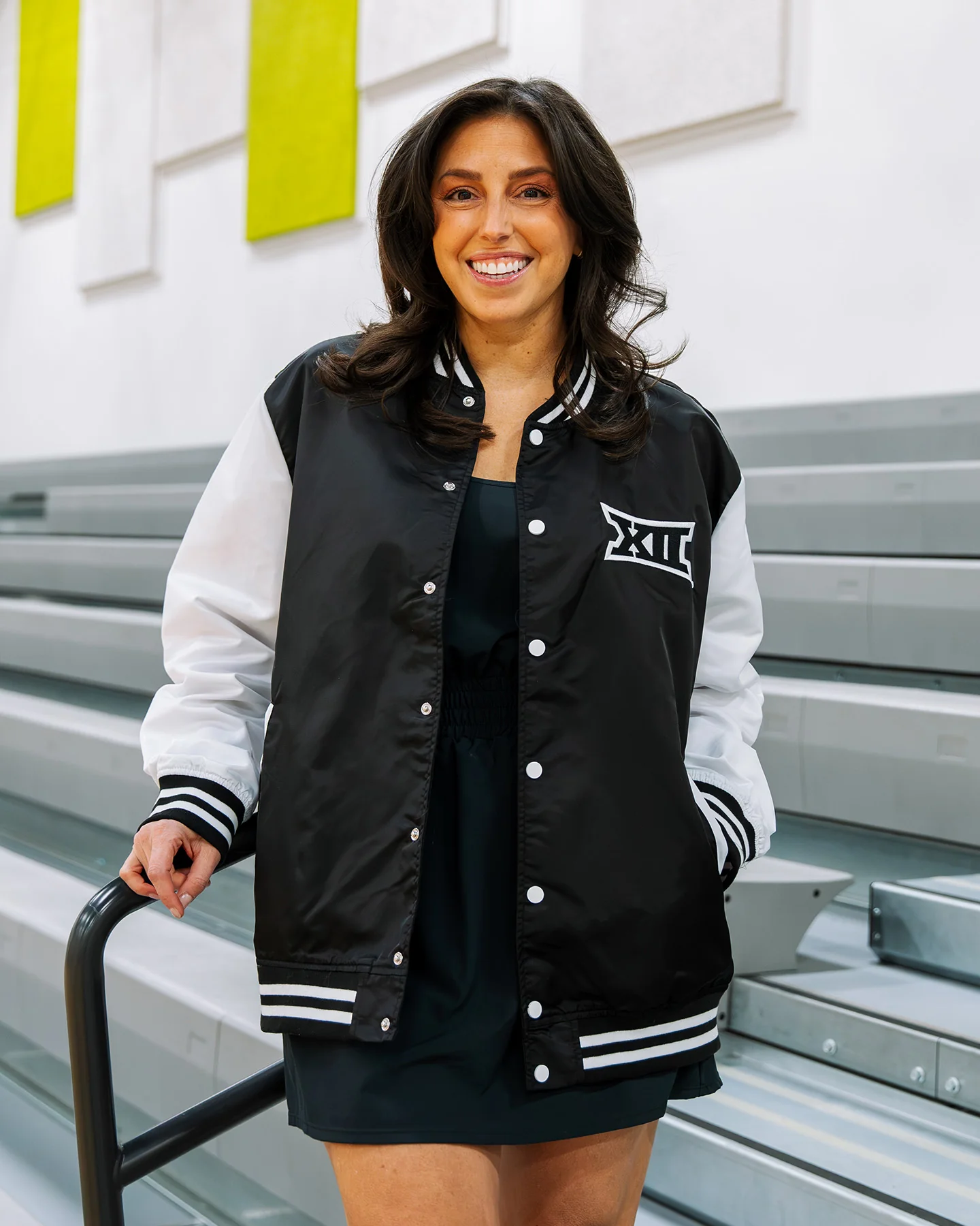 Big 12 Black and White Letterman Jacket - Image 3