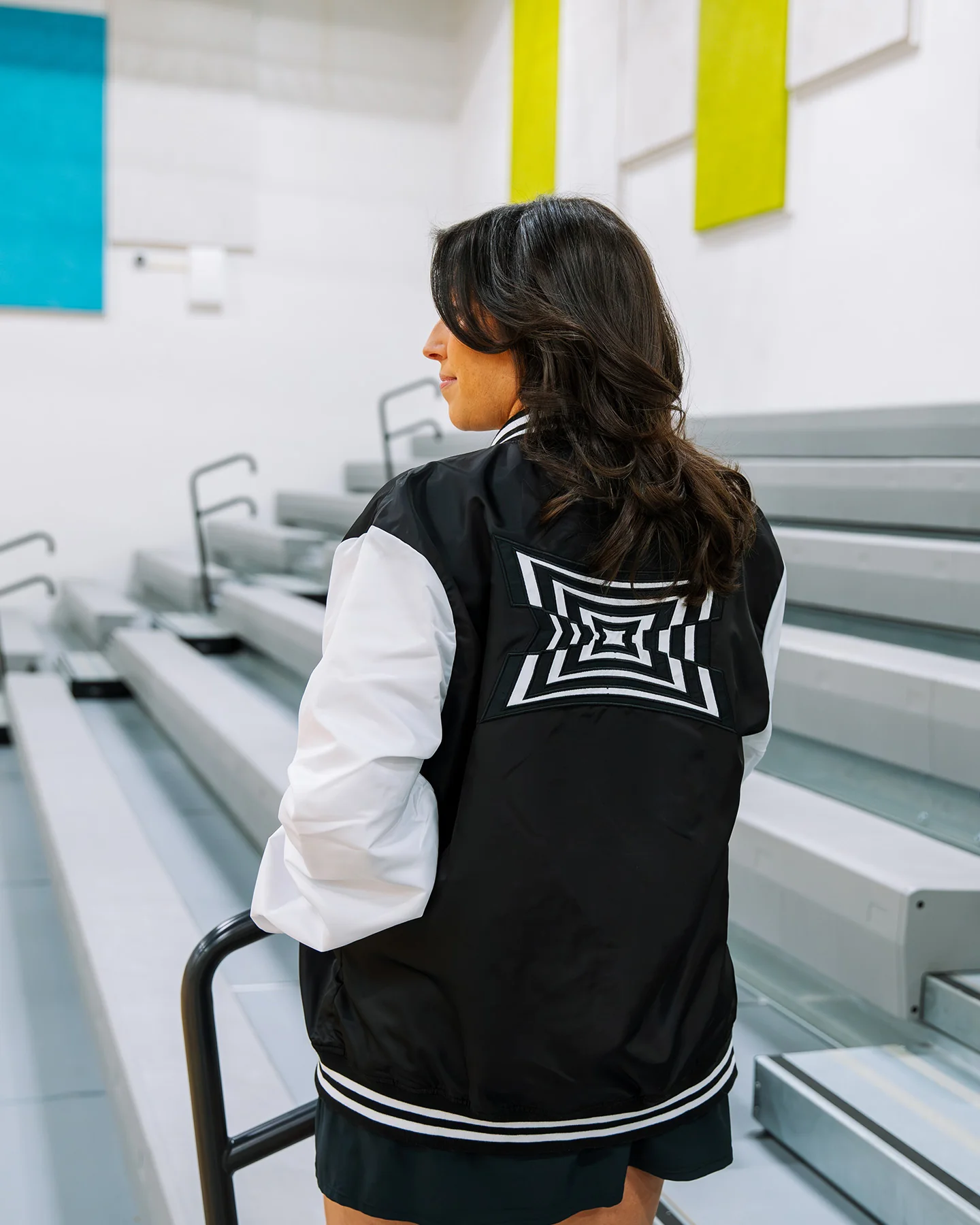 Big 12 Black and White Letterman Jacket - Image 4