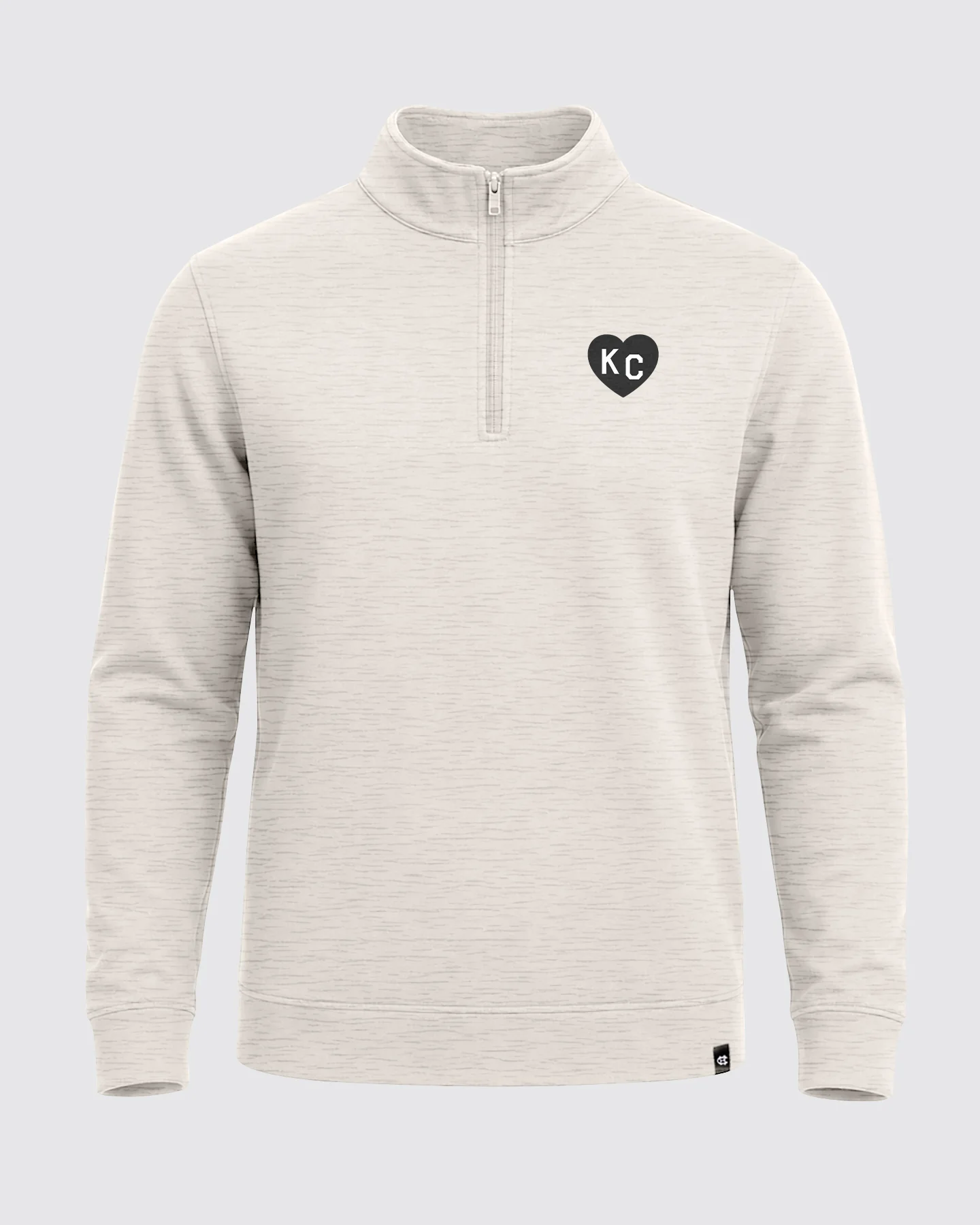 Black KC Heart Ash Grey Heritage Pullover