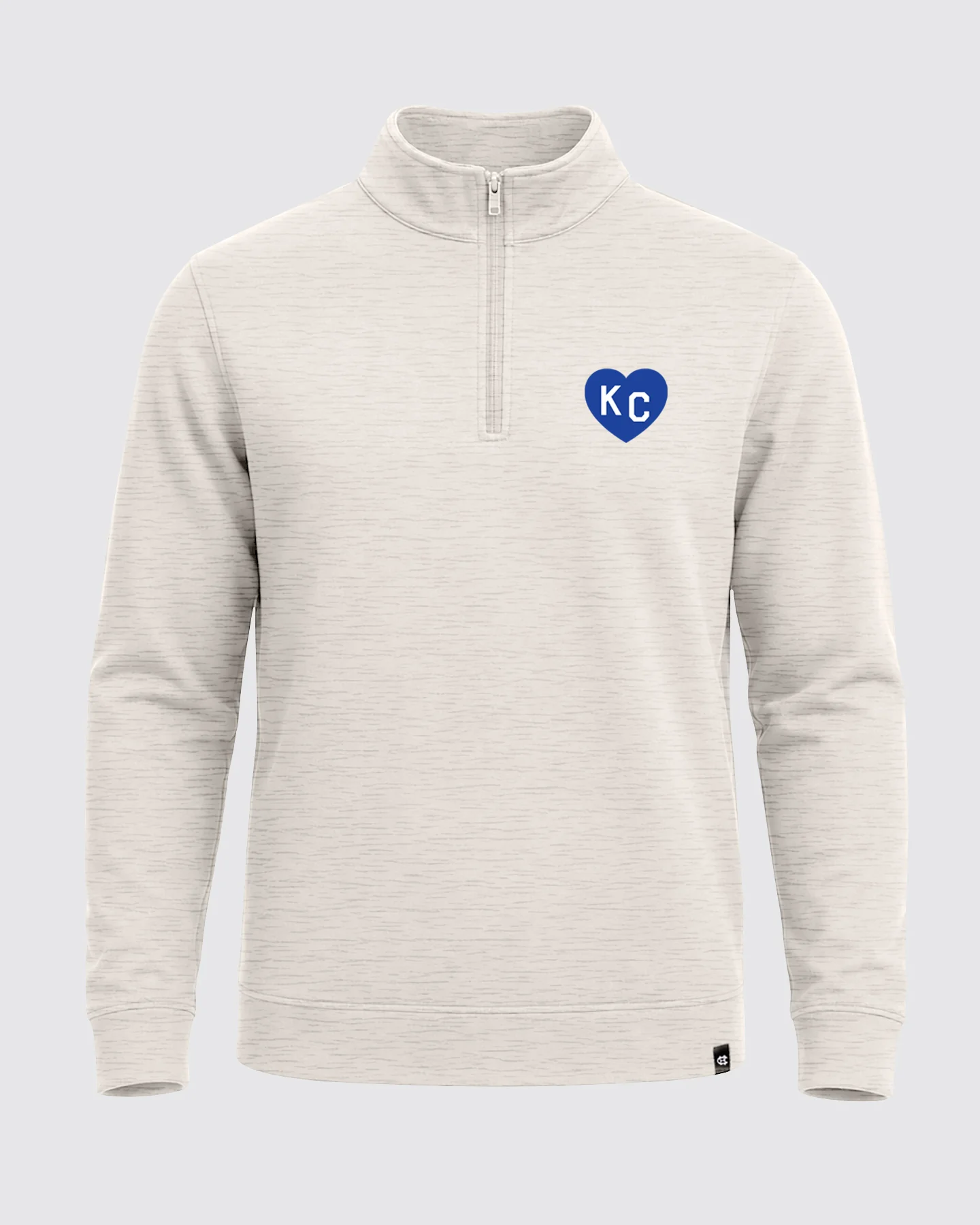 Royal KC Heart Ash Grey Heritage Pullover