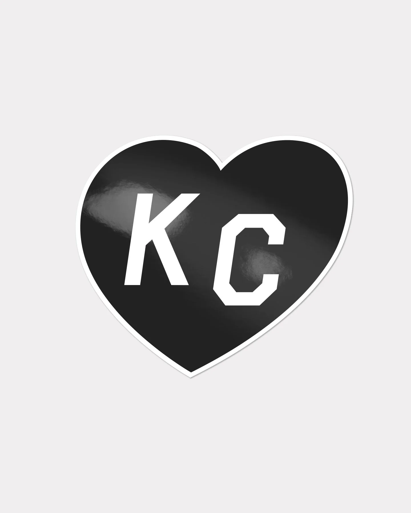 Black & White KC Heart Sticker
