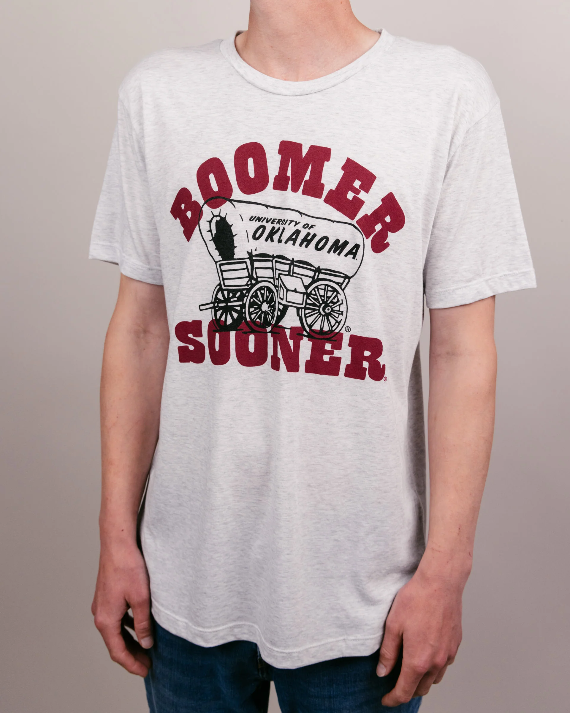 Boomer Sooner Oklahoma Wagon Ash T-Shirt - Image 2