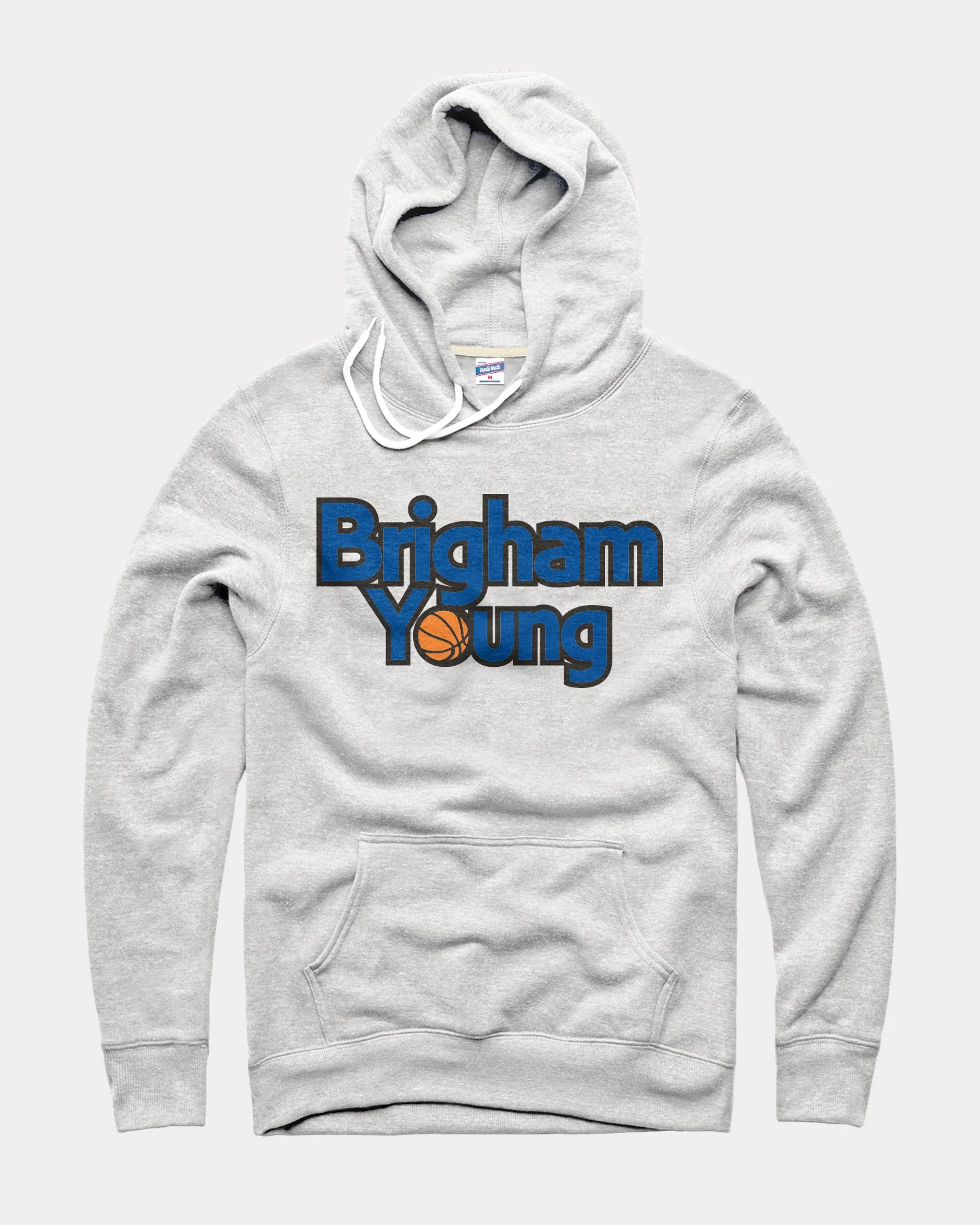 Brigham Young Cougars Stacked Hoops Ash Hoodie