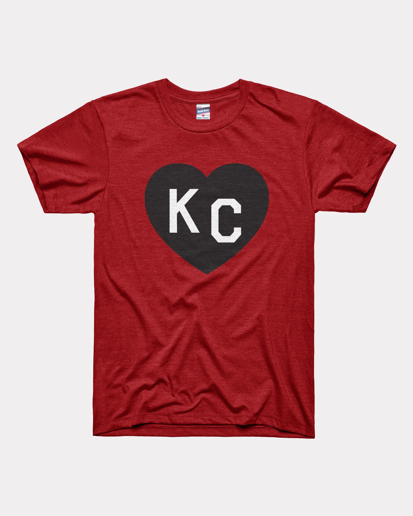 Cardinal and Black KC Heart Tee