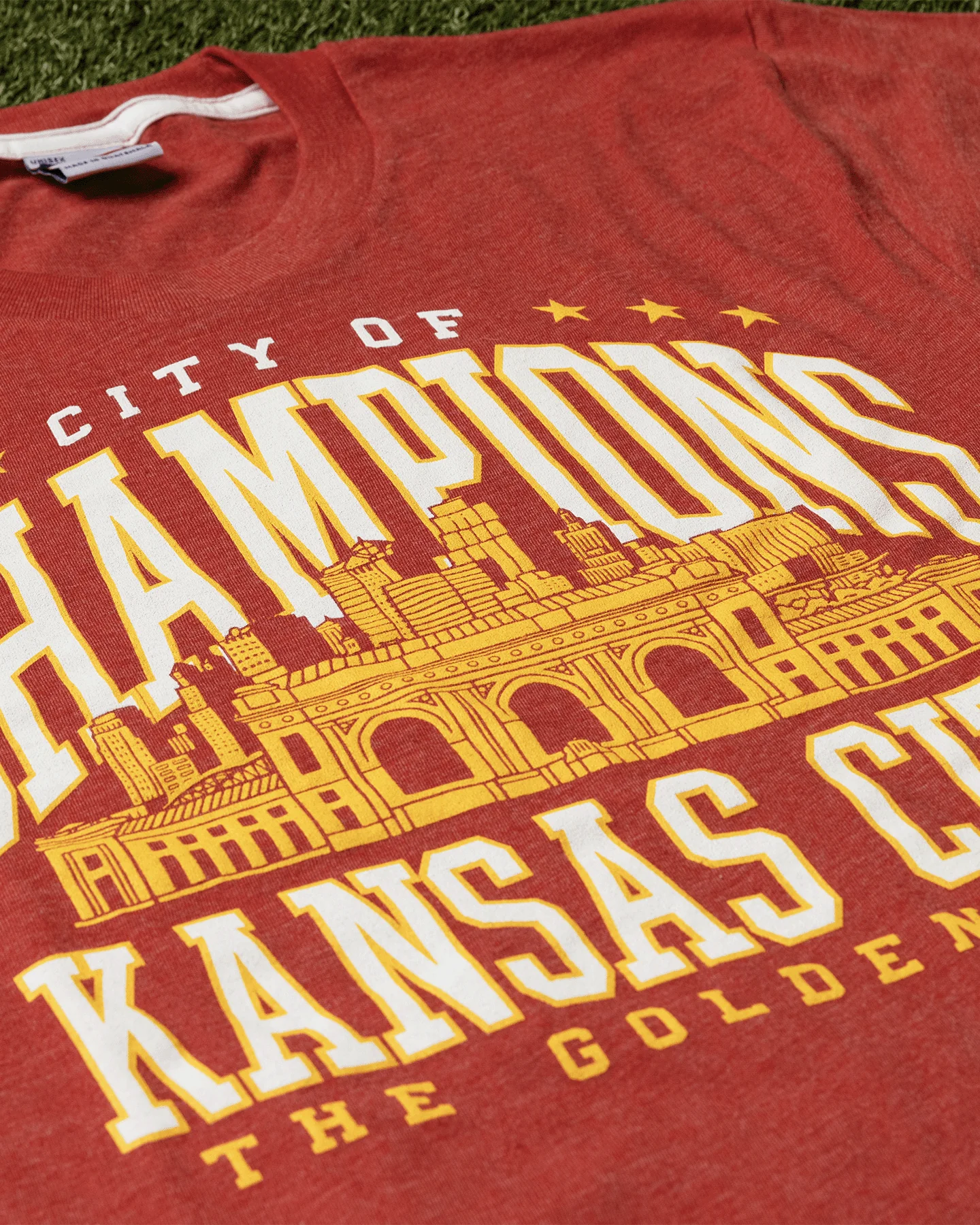 City of Champions Golden Era Red T-Shirt - Image 2
