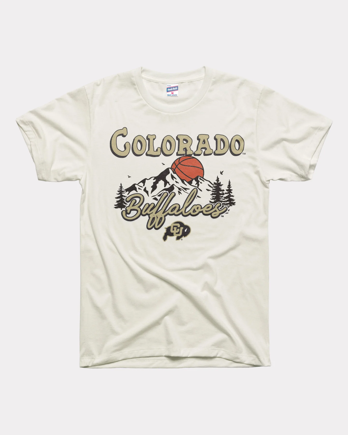 Colorado Buffaloes Mountainscape Bball White Tee