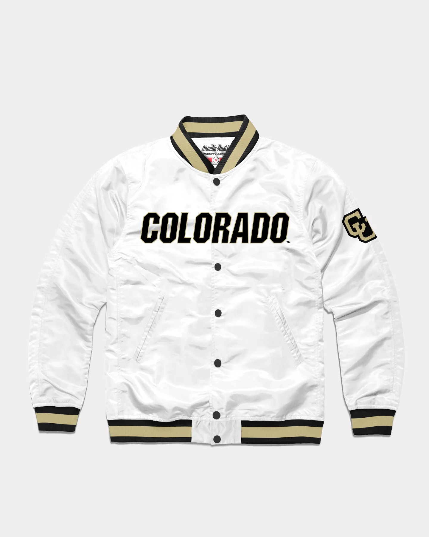 Colorado Buffaloes White Letterman Jacket
