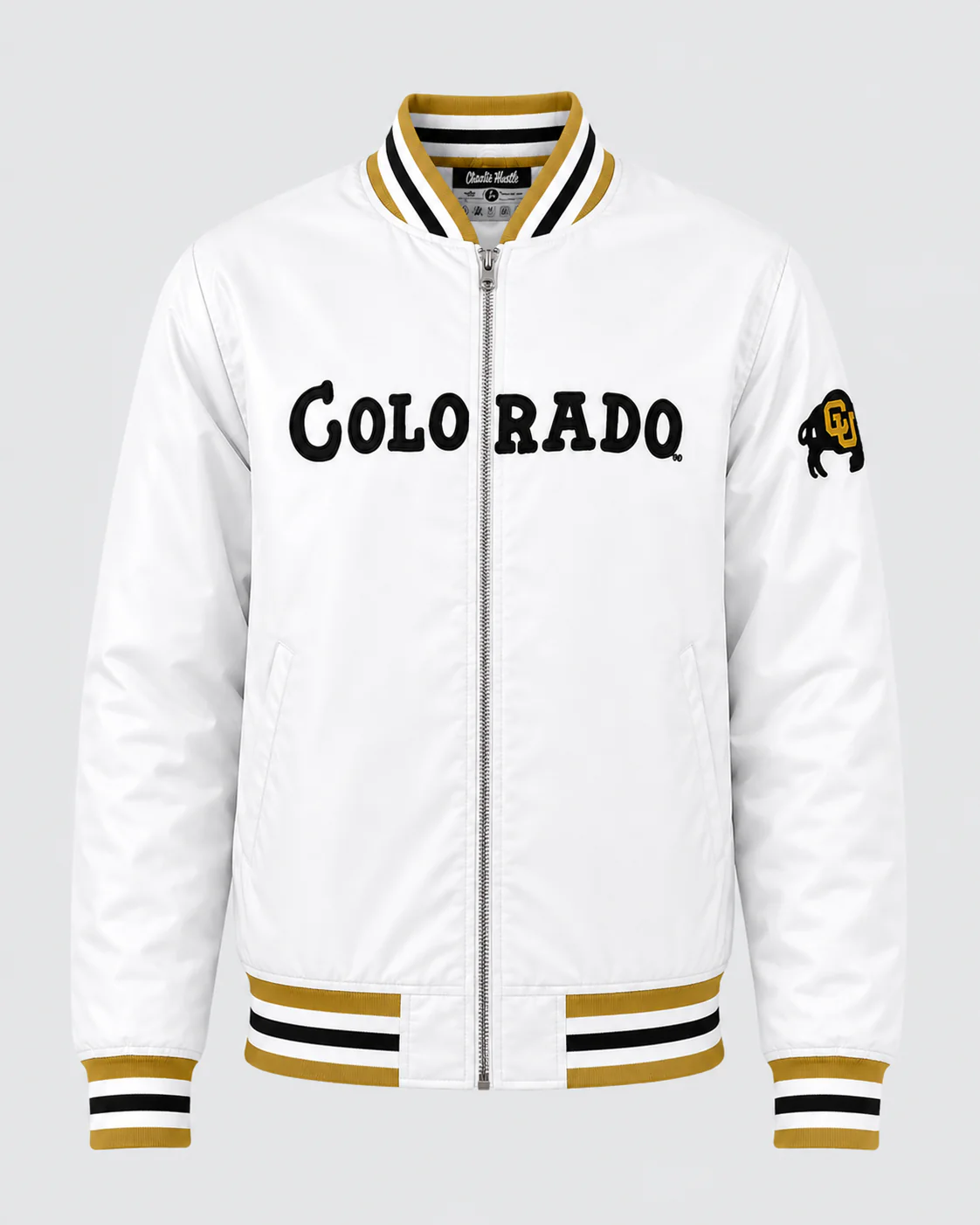 Colorado Wordmark White Varsity Jacket