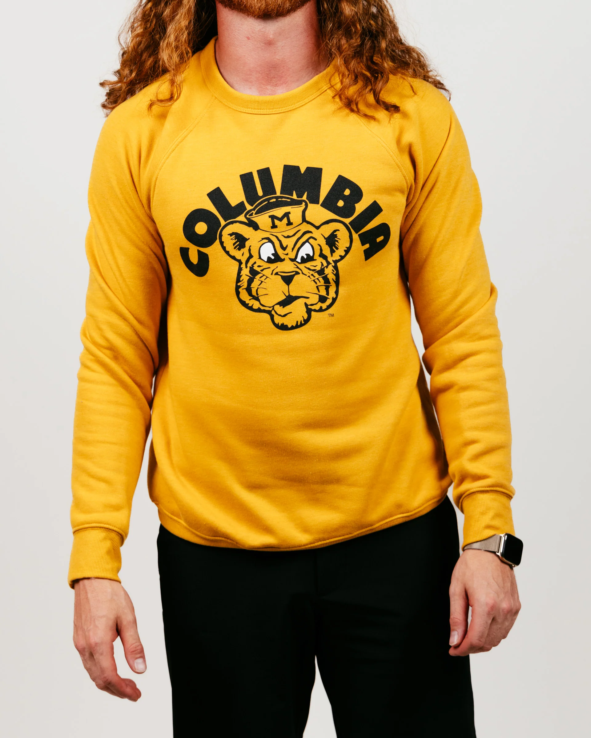 Columbia Missouri Arch Mascot Gold Crewneck - Image 2
