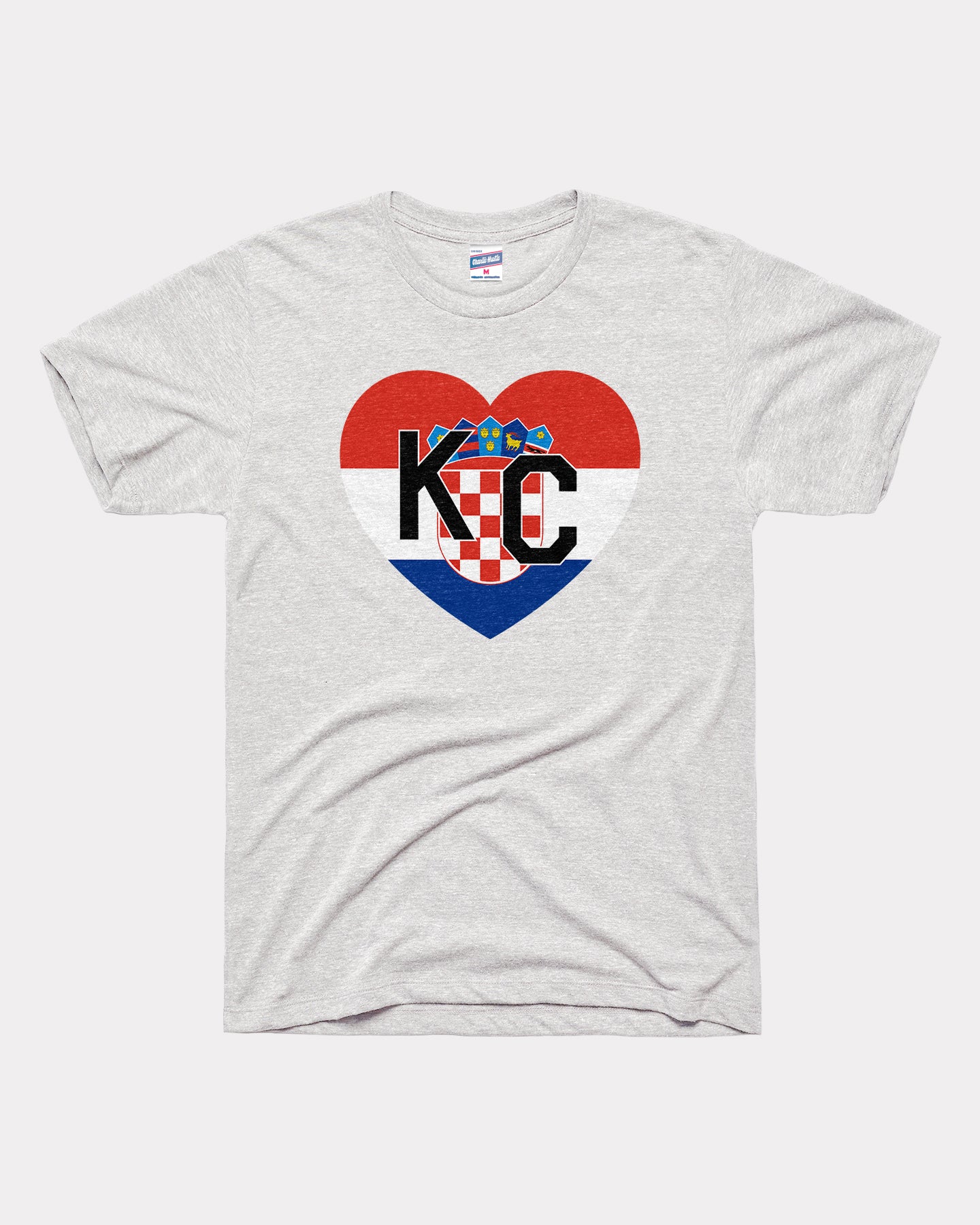 Croatia KC Heart Ash T-Shirt