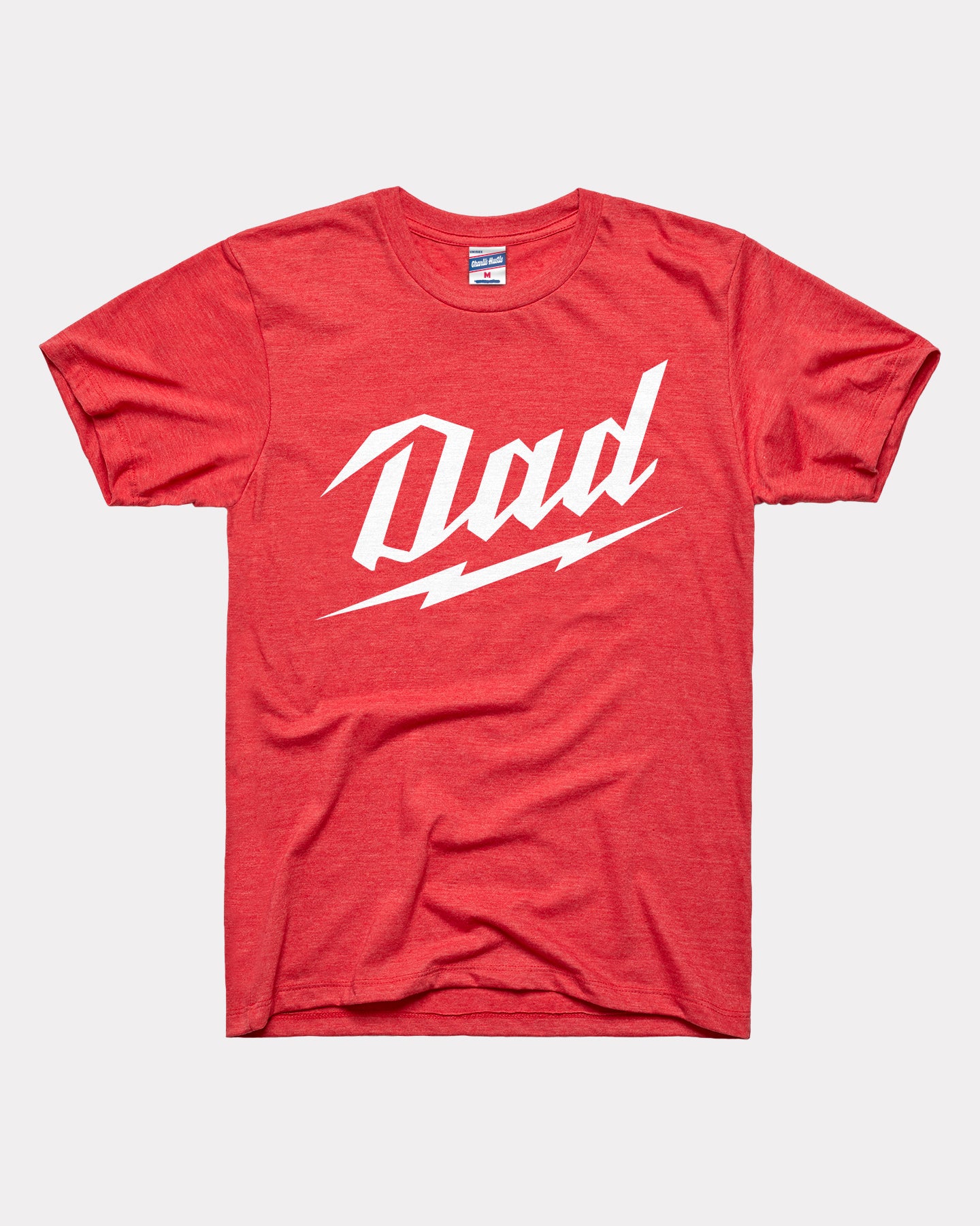 Dad Lightening Script Heather Red T-Shirt