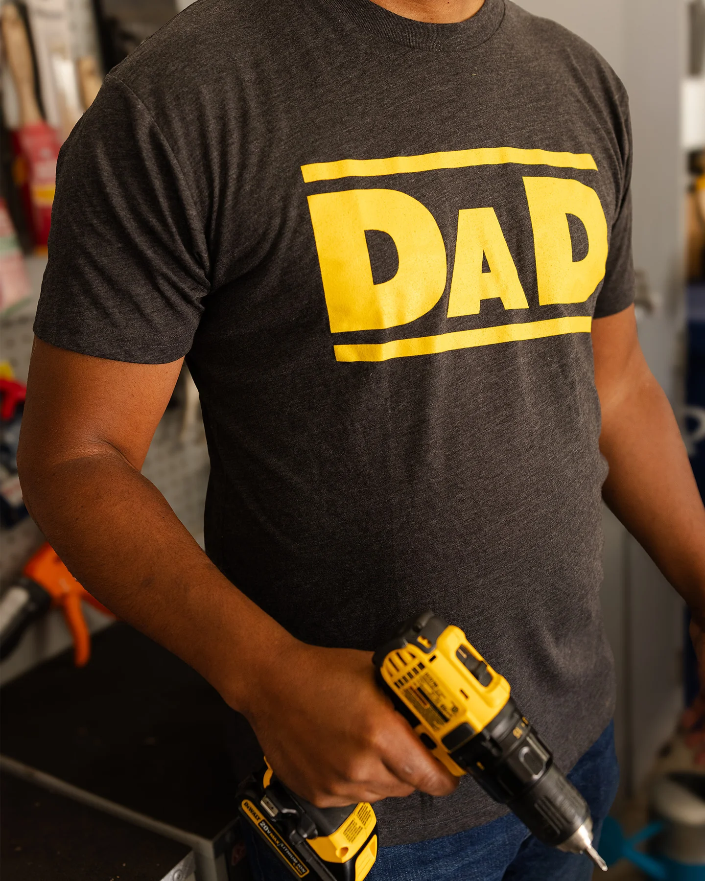 Dad Stacked Vintage Black T-Shirt - Image 2