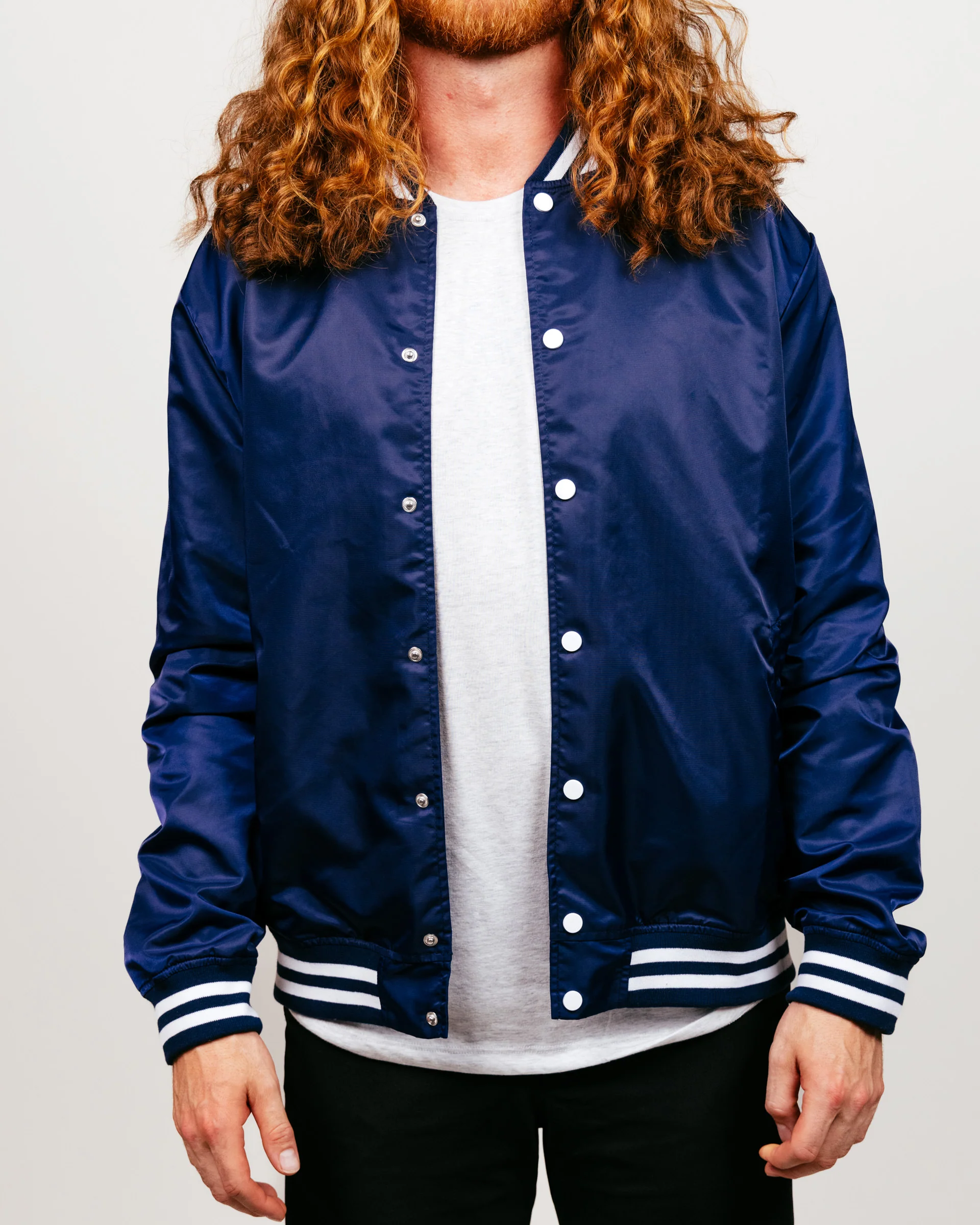 Essential Navy Letterman Jacket - Image 2