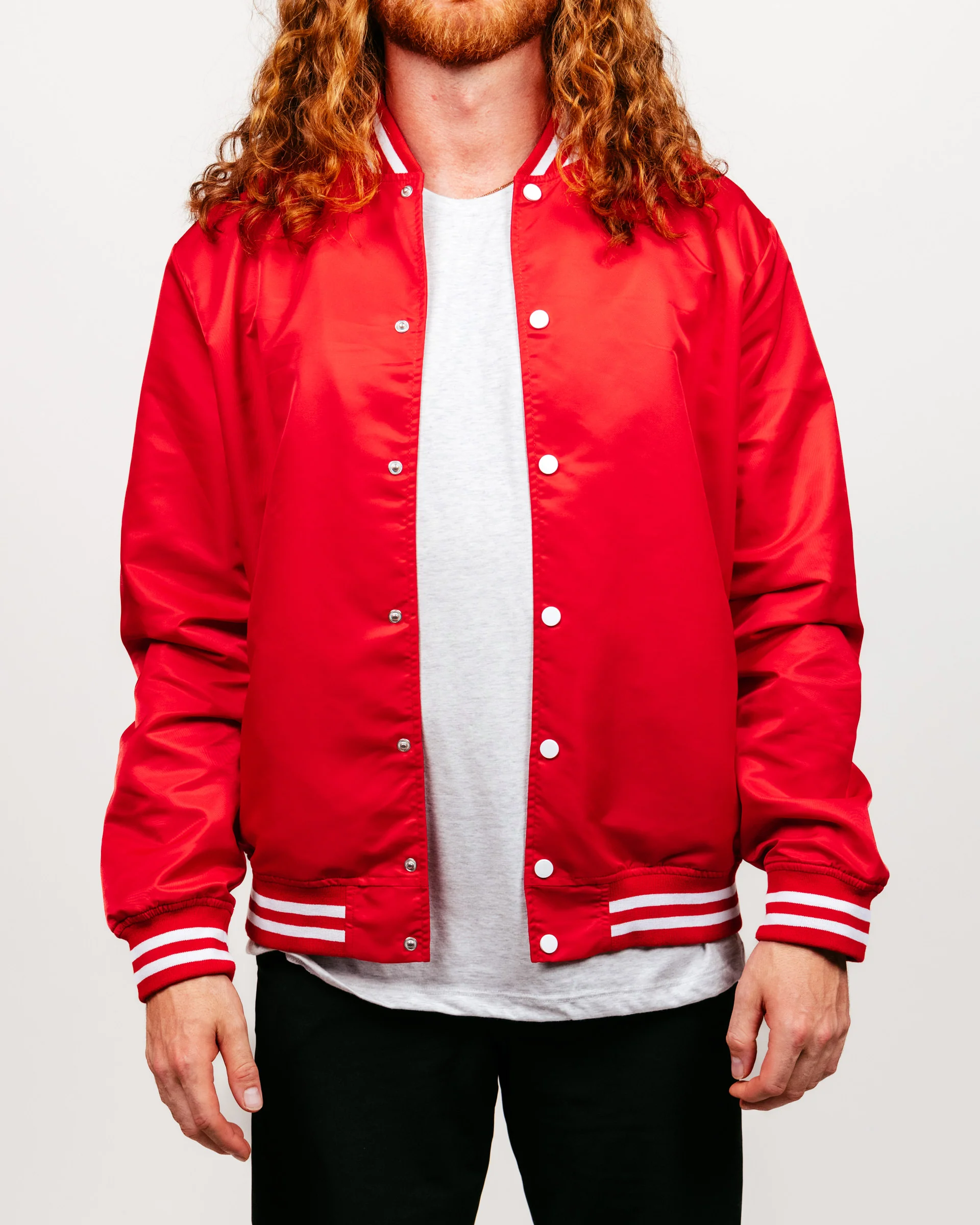 Essential Red Letterman Jacket - Image 2