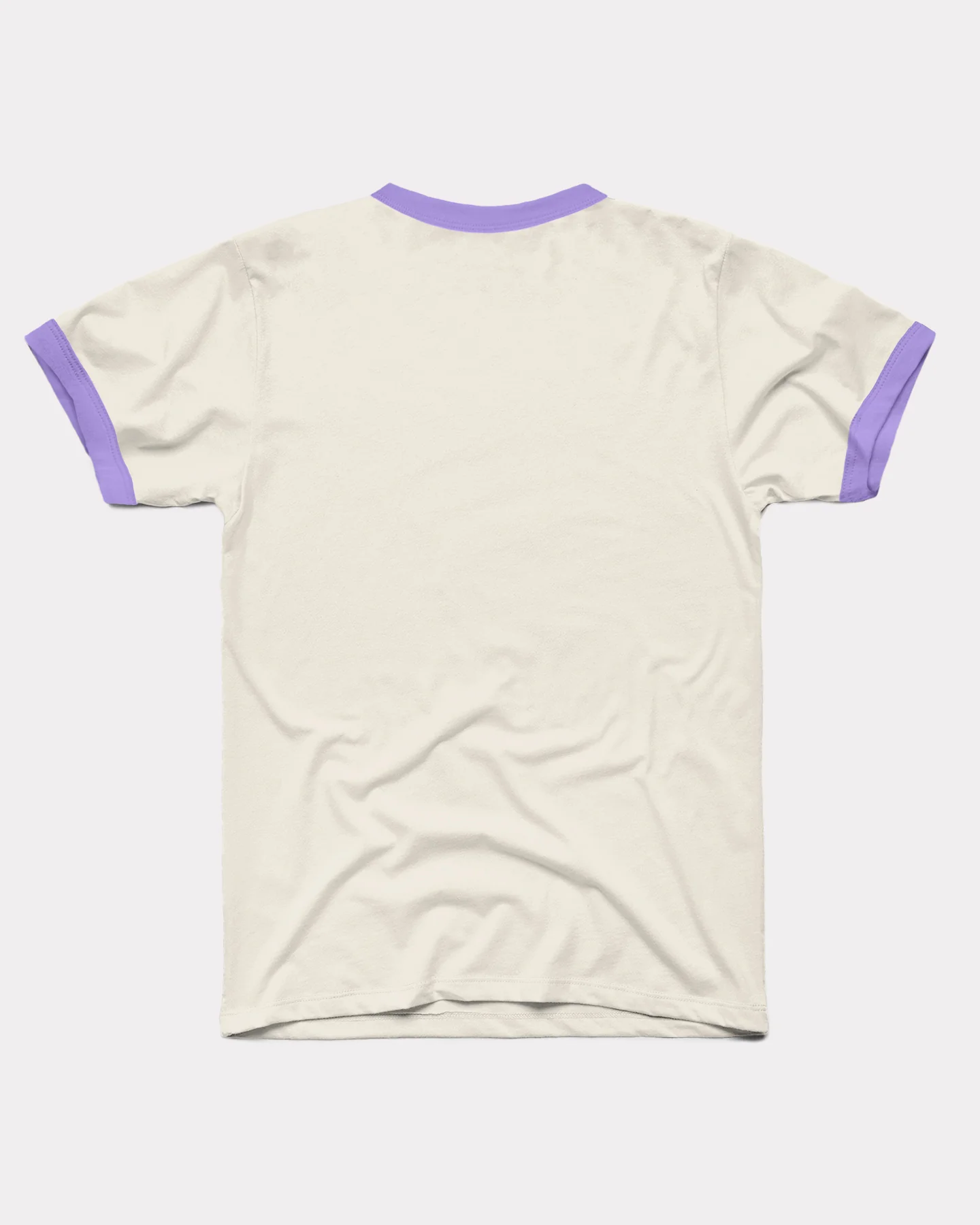 Essential White & Lavender Unisex Ringer - Image 2