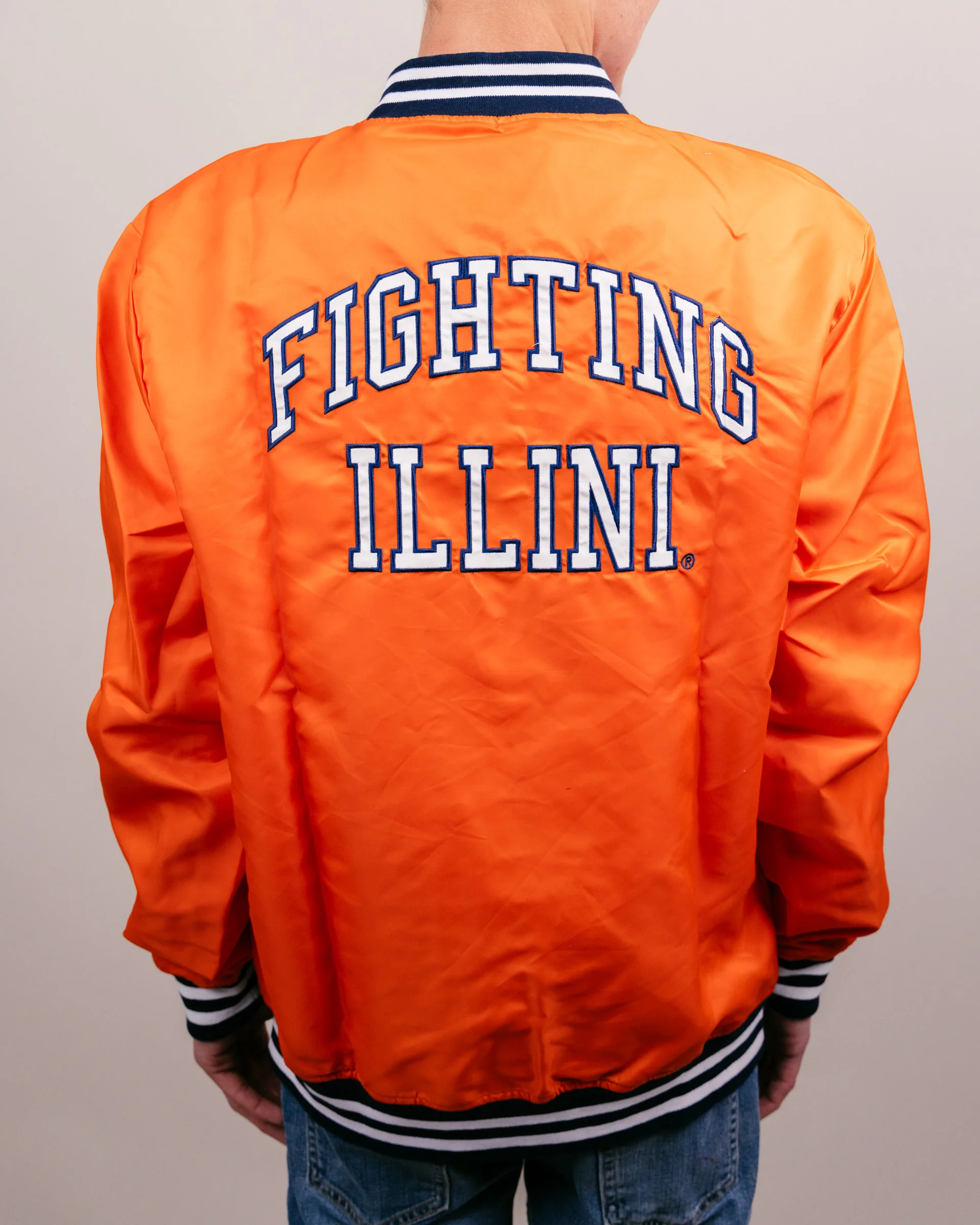 Fighting Illini Orange Letterman Jacket - Image 5