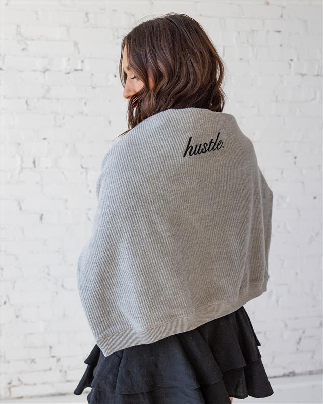 Women's Grey House of Hustle Corded Crew - Image 2