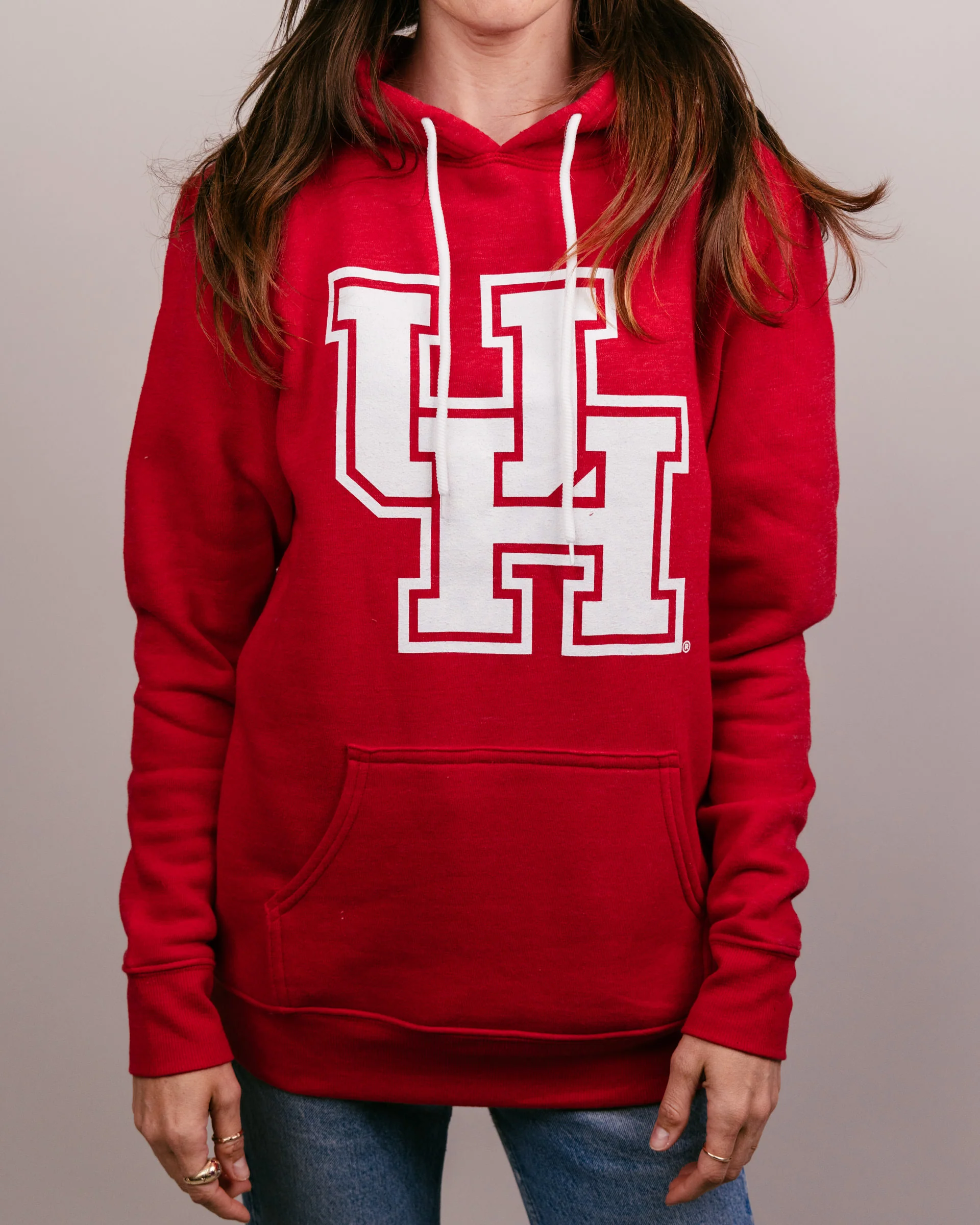 Houston Cougars Logo Red Hoodie - Image 2