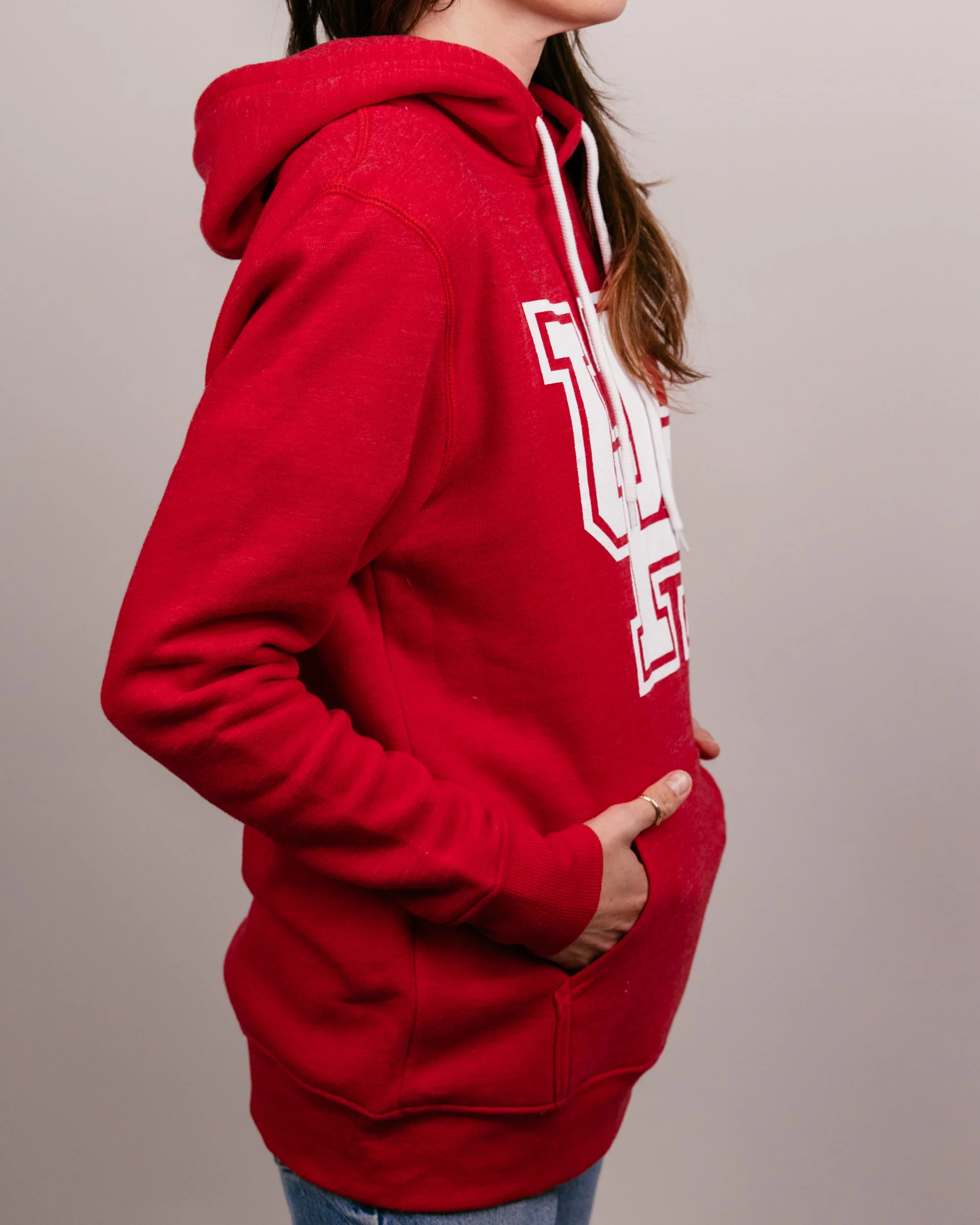 Houston Cougars Logo Red Hoodie - Image 3