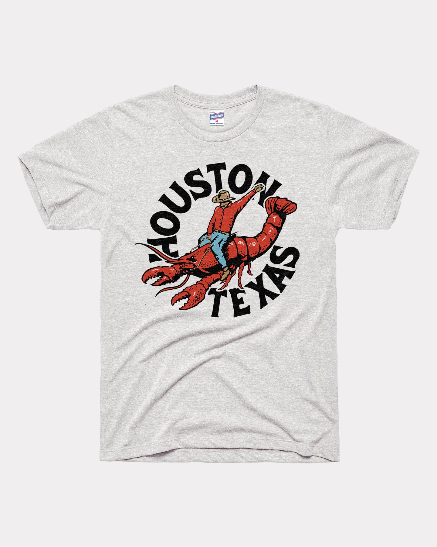 Houston Texas Crawfish Cowboy Ash T-Shirt