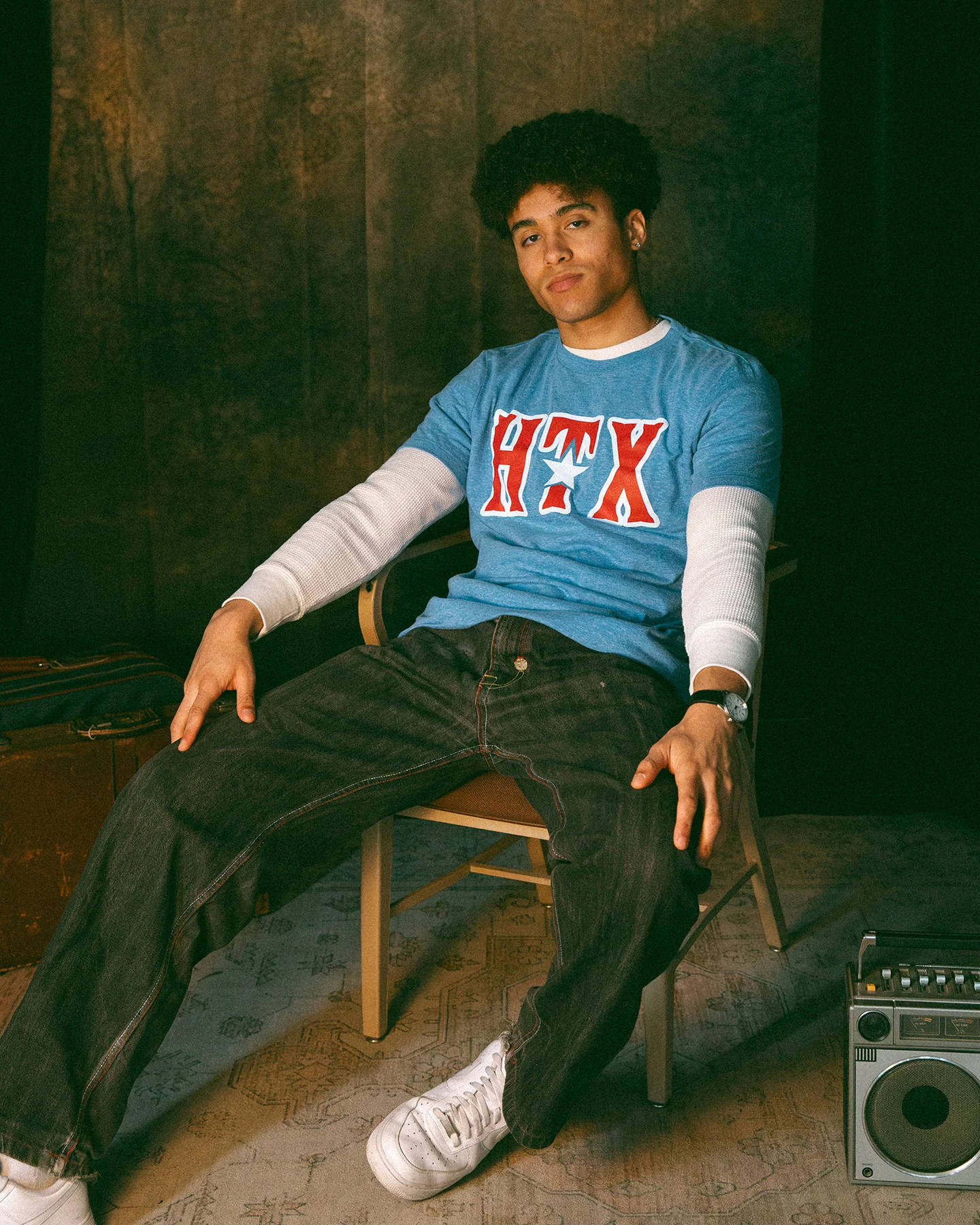 HTX  Star Vintage Blue T-Shirt