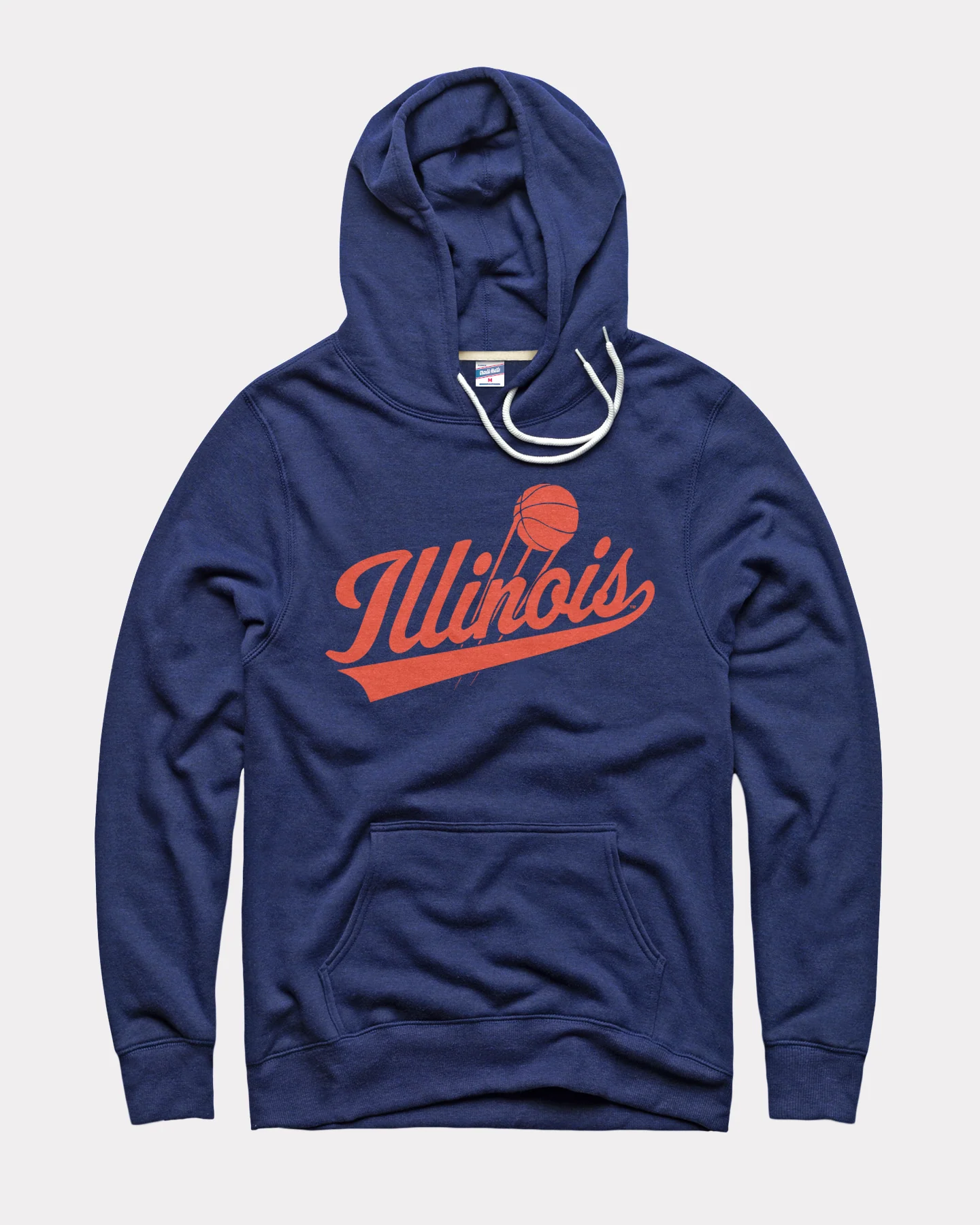 Illinois Illini Bball Script Navy Hoodie - Image 2