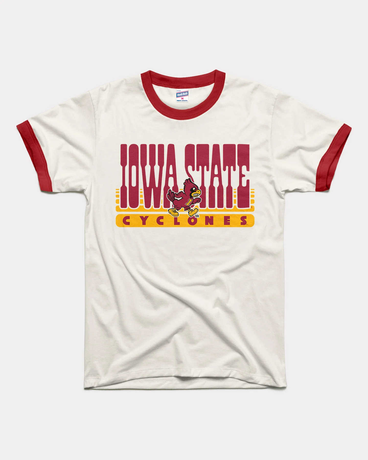 Iowa State 70s White & Cardinal Unisex Ringer