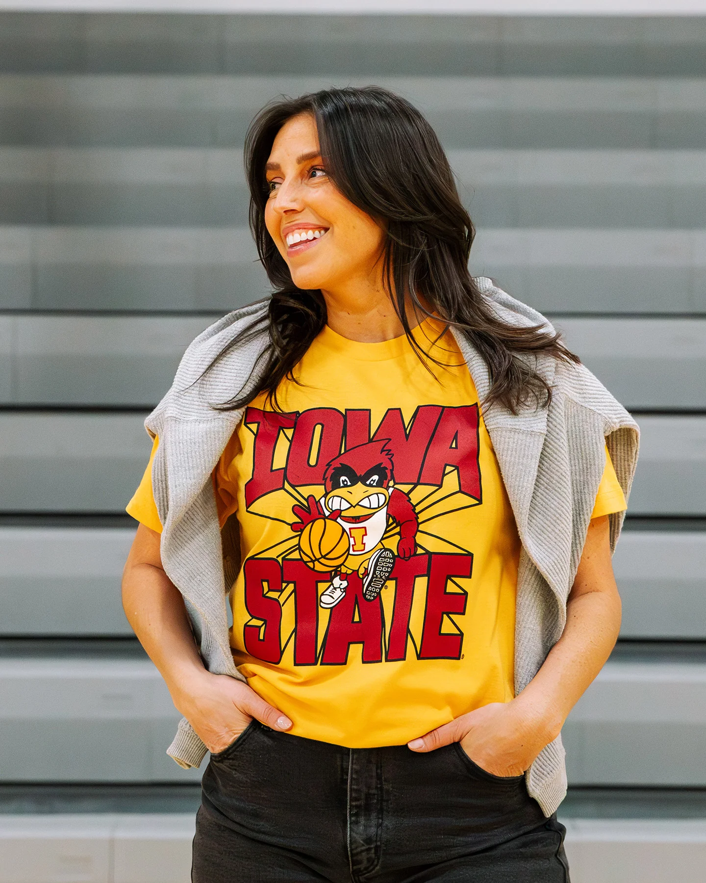 Iowa State Cyclones Vault Basketball Gold T-Shirt - Image 2