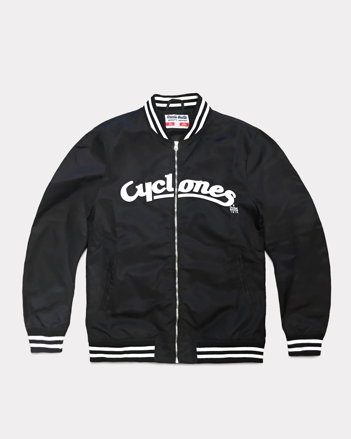 Iowa State Cyclones Zip Up Black Varsity Jacket