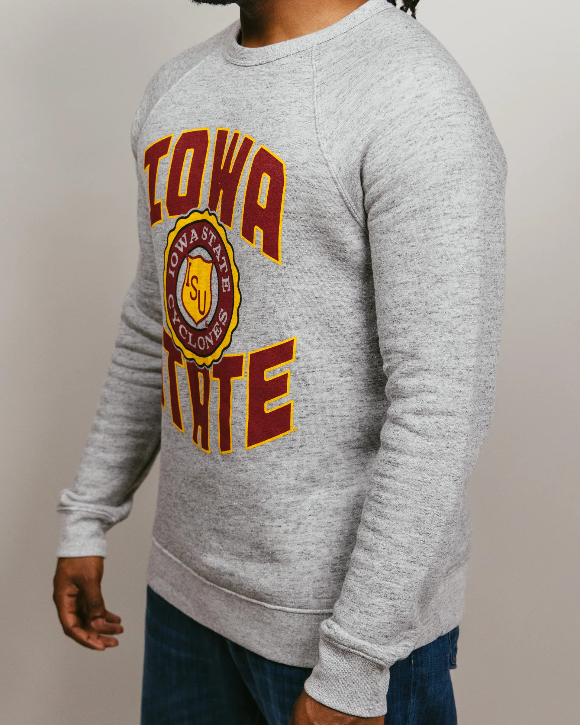 ISU Cyclones Medallion Athletic Grey Crewneck - Image 3
