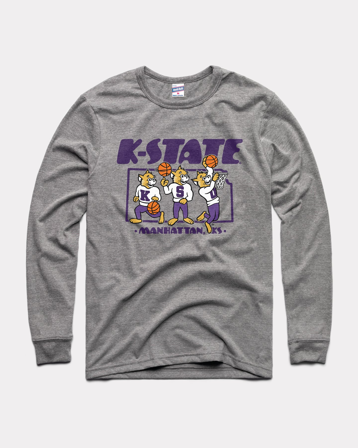K-State Basketball Grey Long Sleeve T-Shirt