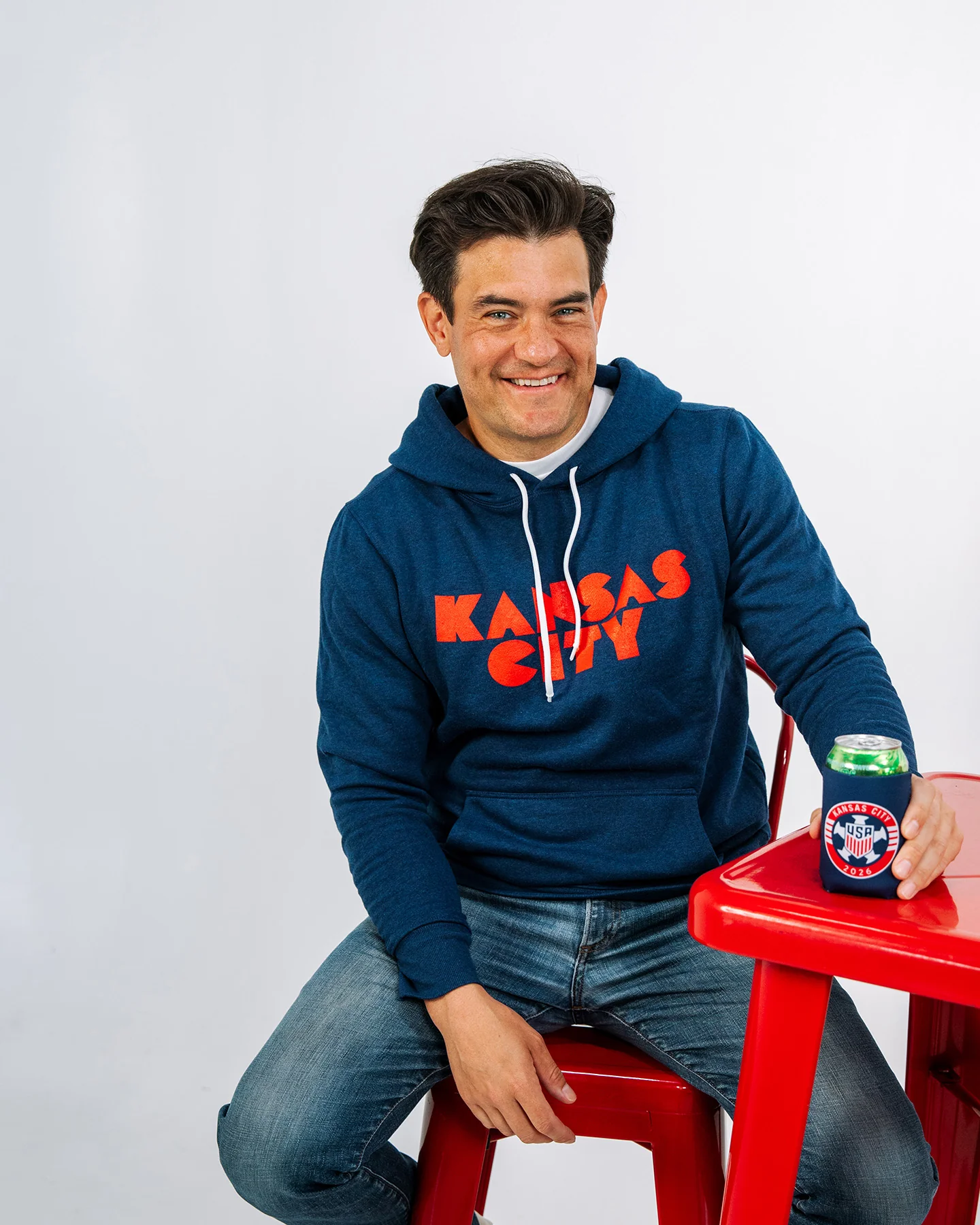 Kansas City Bubble Wordmark Navy Hoodie - Image 2