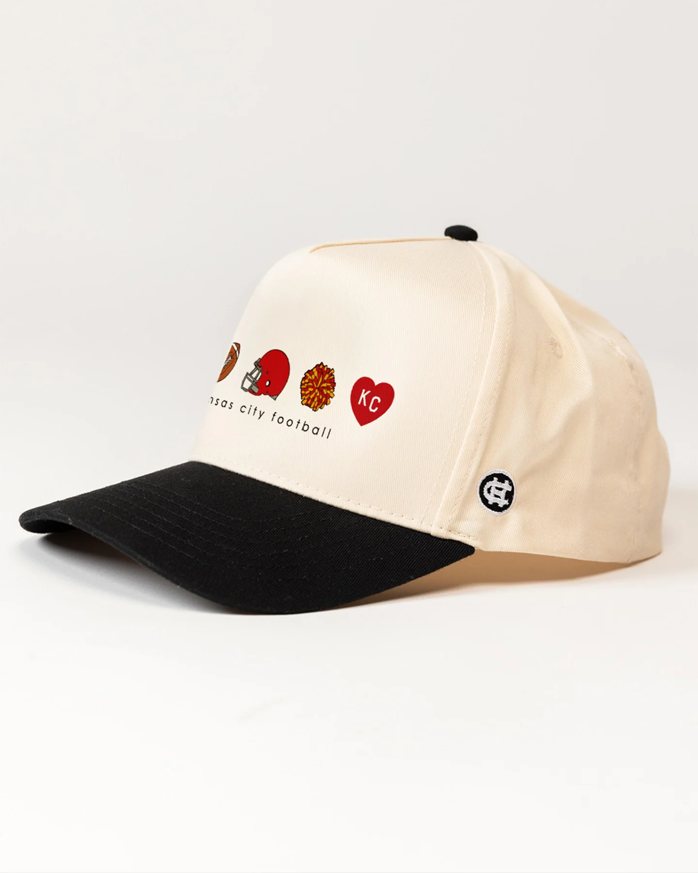 Kansas City Football Tan & Black  Two Tone Hat - Image 3