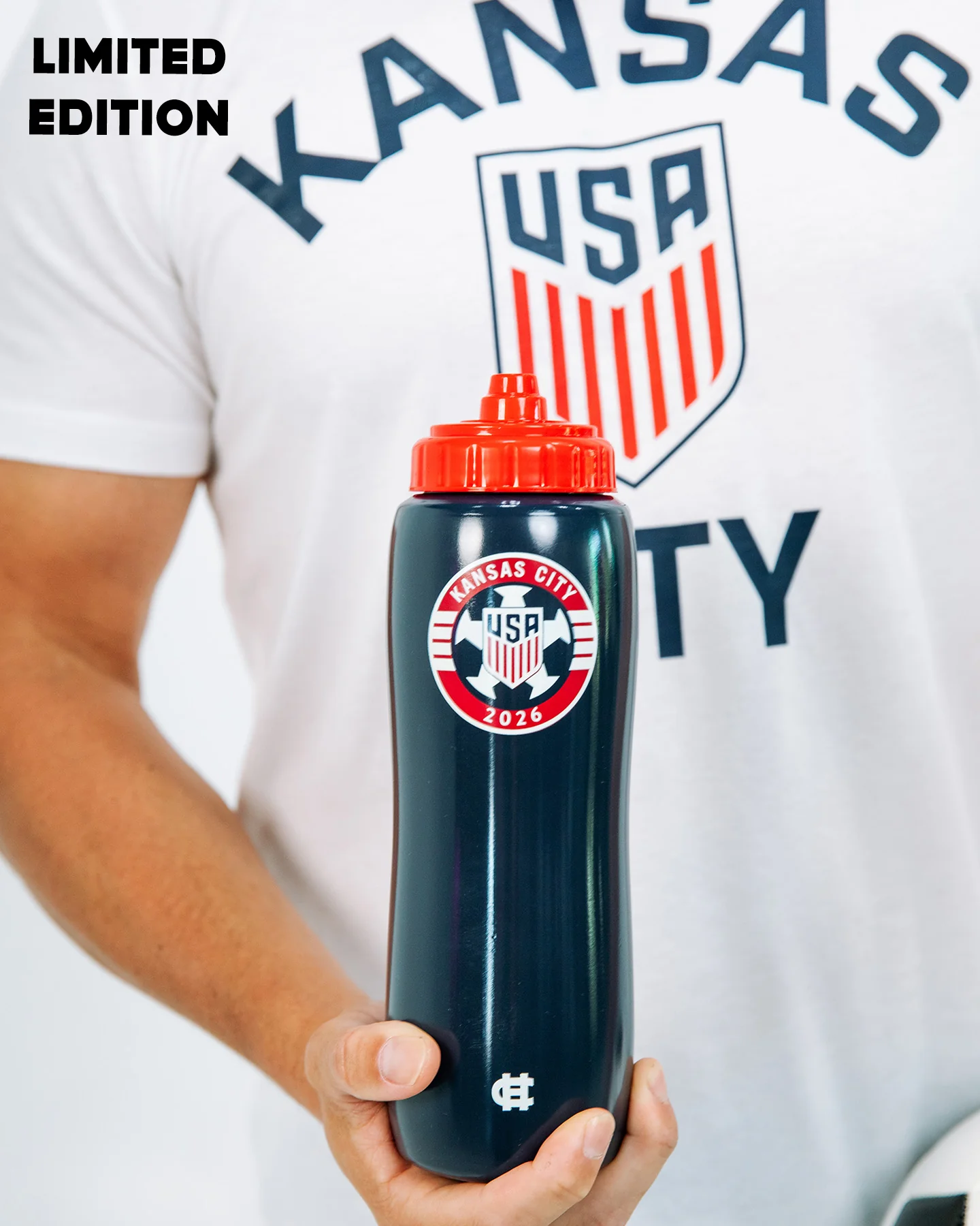 Kansas City US Soccer Squeeze Water Bottle - Image 2