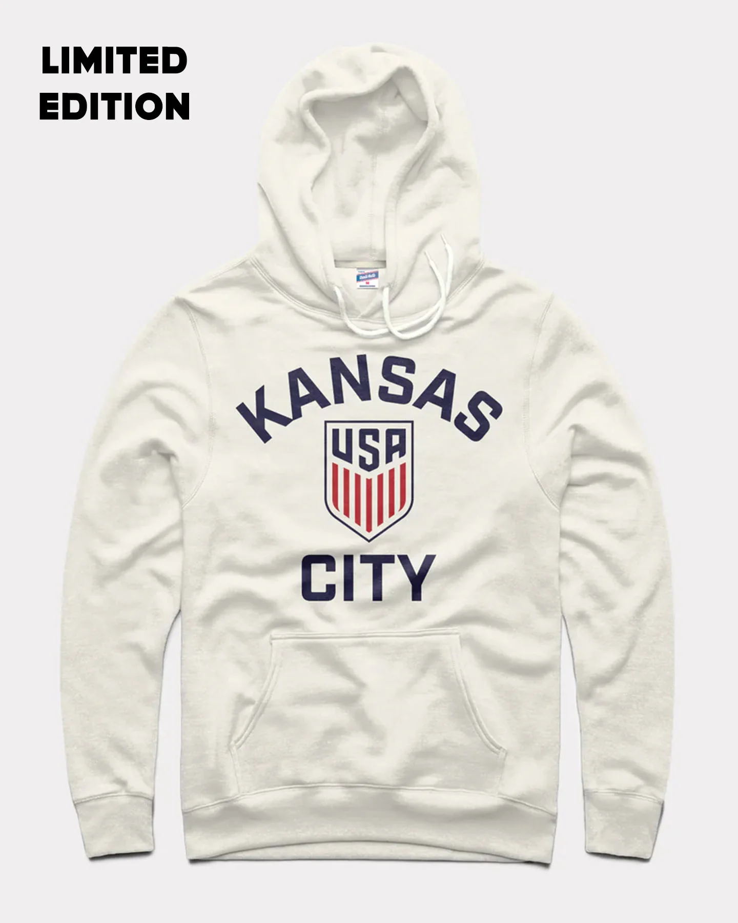 Kansas City US Soccer Vintage White Hoodie