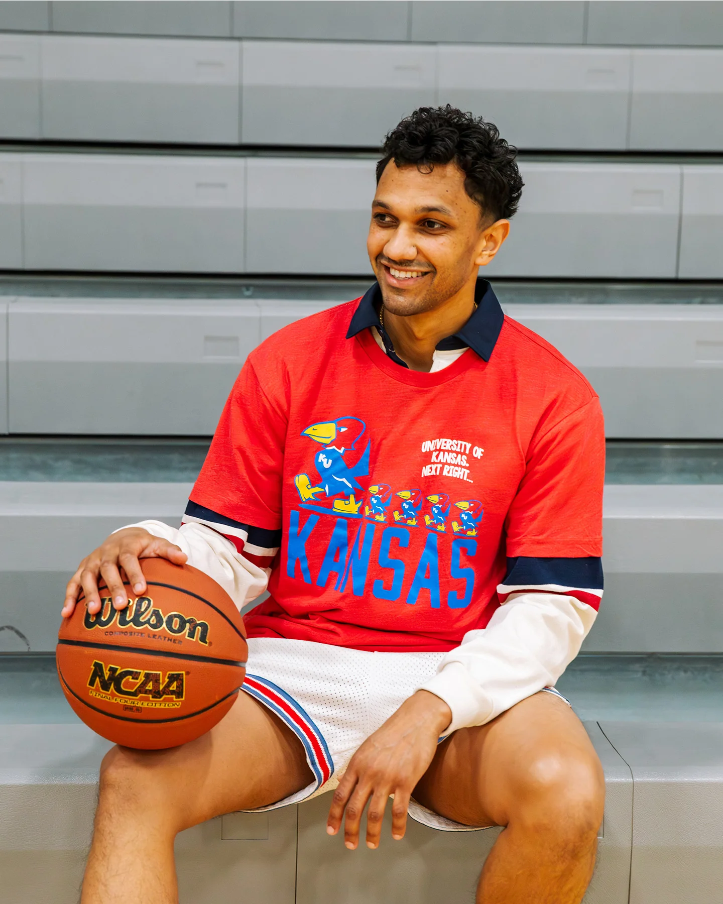 Kansas Jayhawks Vault Next Right Red T-Shirt - Image 2