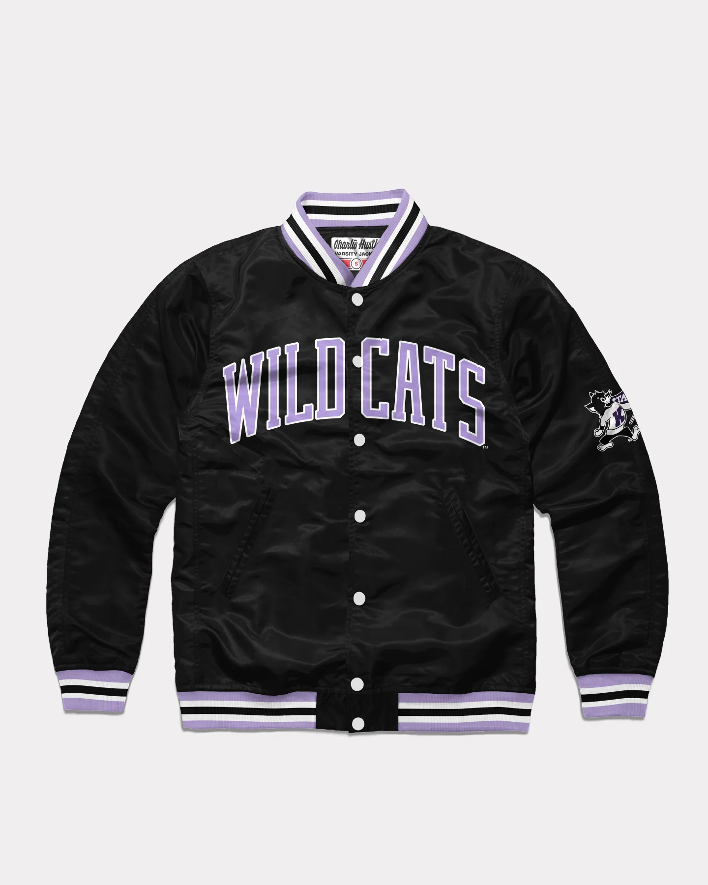 Kansas State Wildcats Black Letterman Jacket