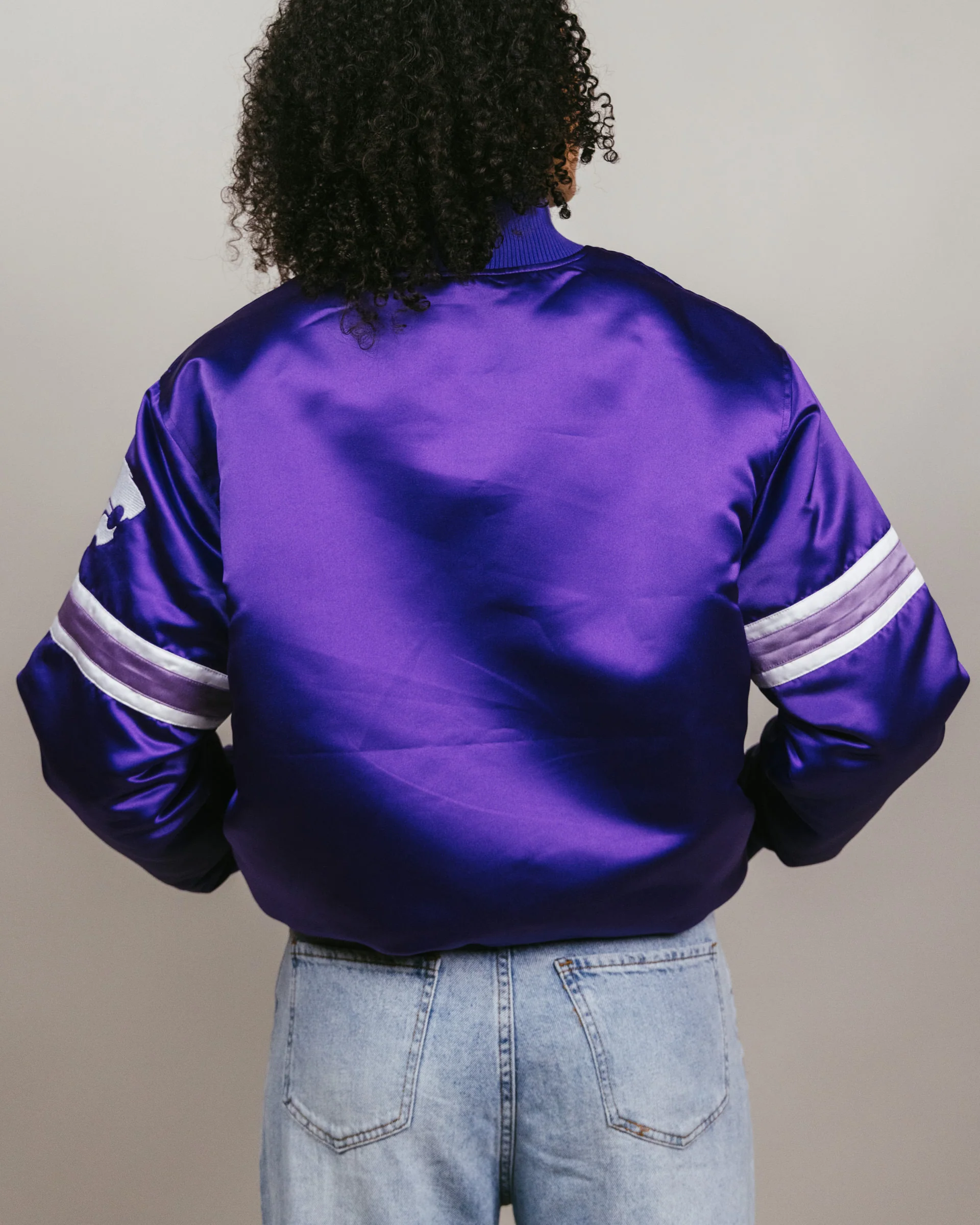 Kansas State Wildcats Purple Bomber Jacket - Image 4