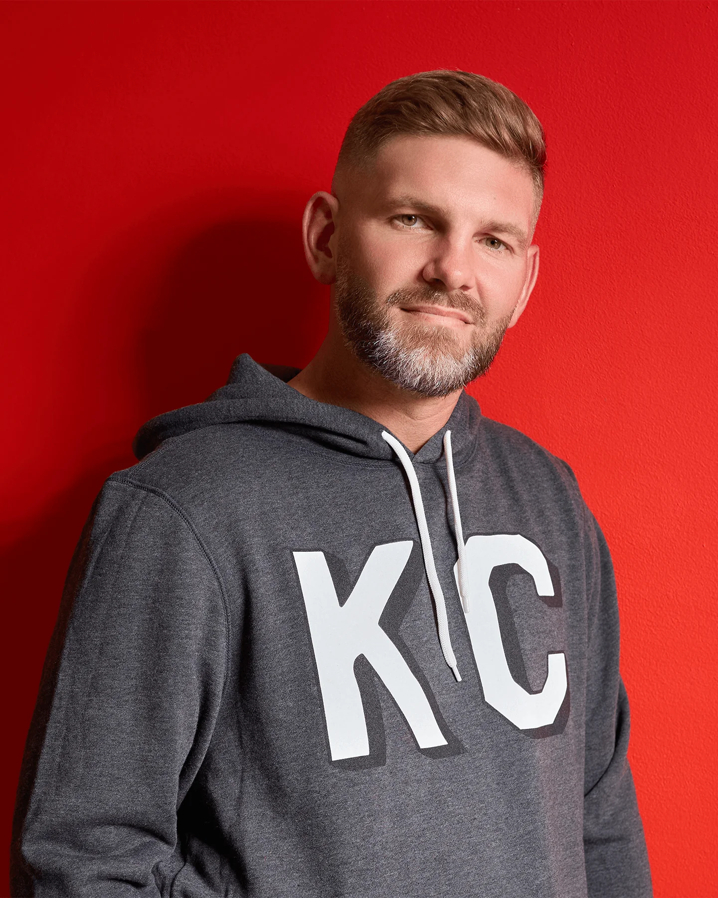 KC Block Initials Black Hoodie - Image 2