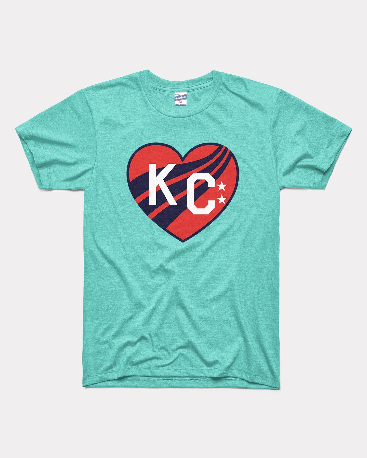 KC Current Crest KC Heart Teal Unisex T-Shirt - Image 2