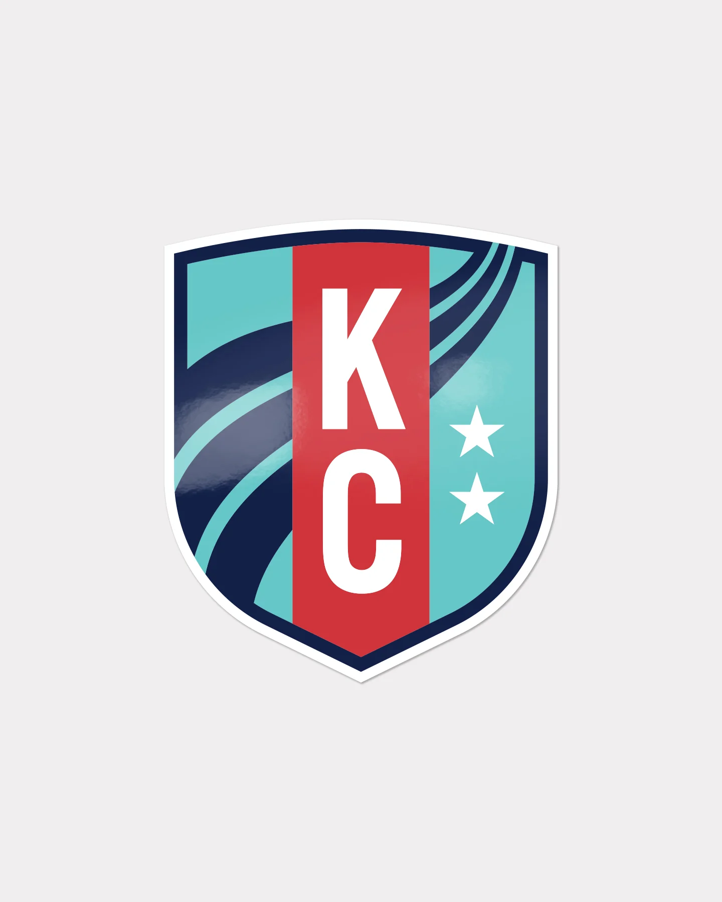 KC Current Crest Teal Sticker