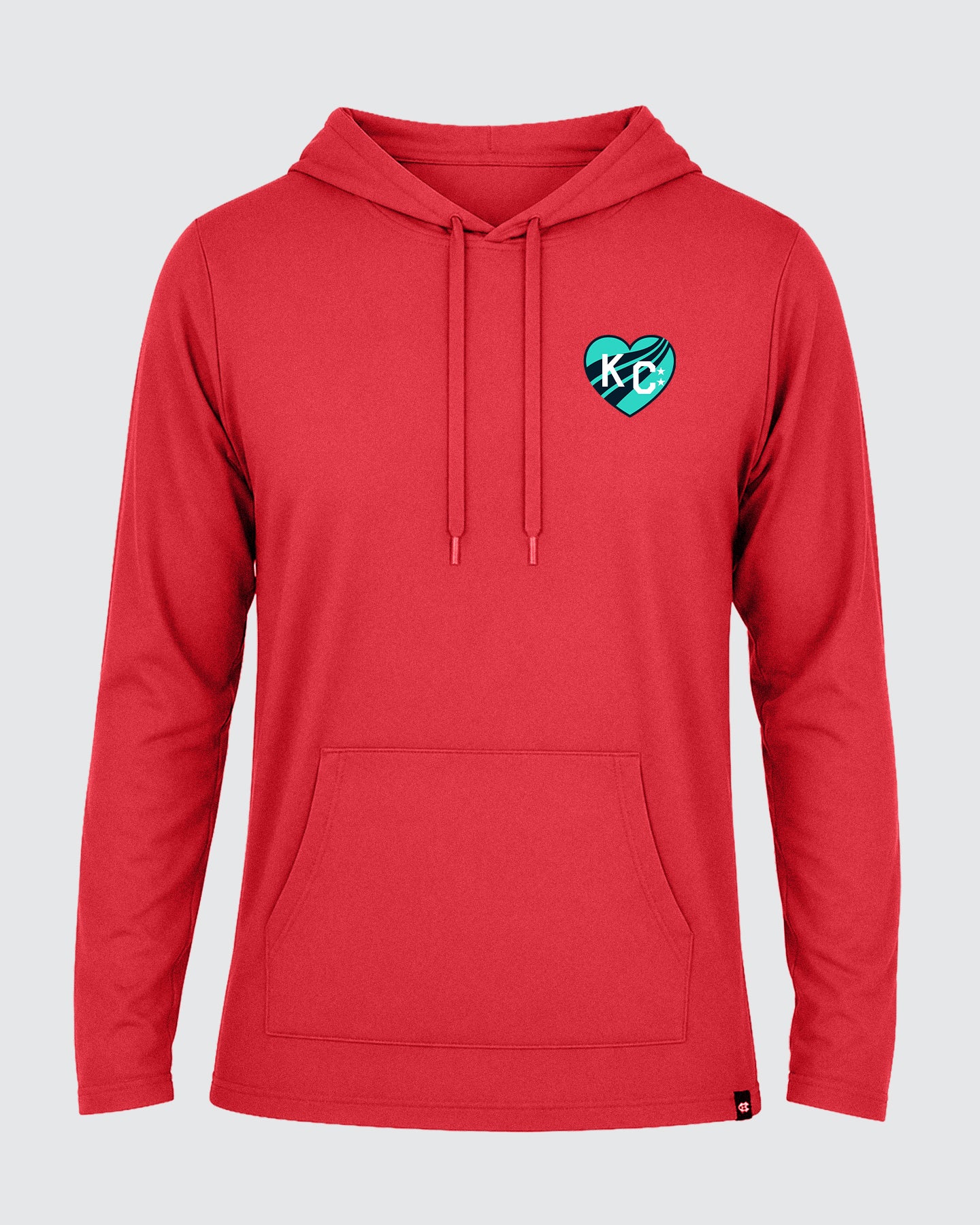 KC Current Heart Red Lightweight Hoodie