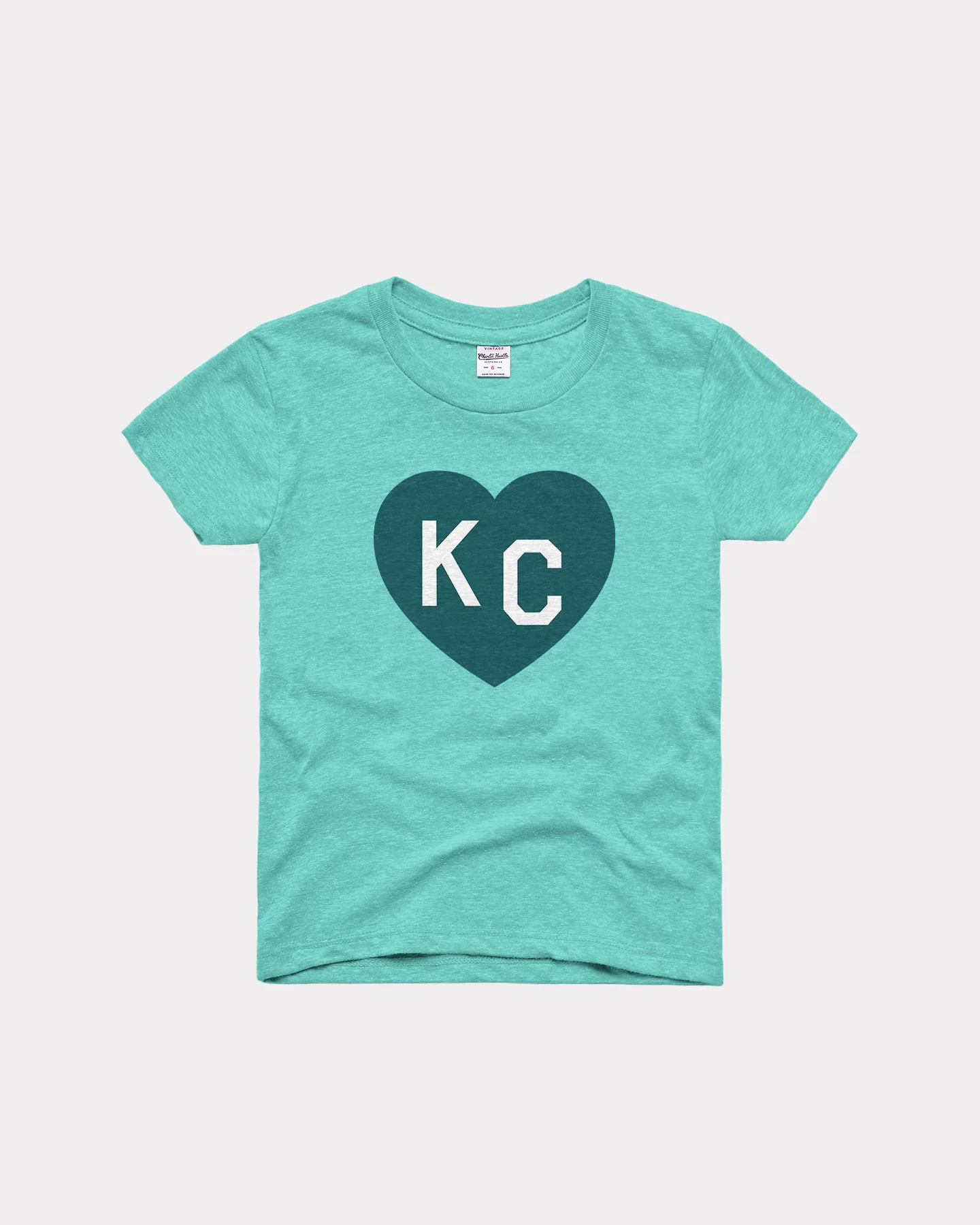 Kids Bluegrass KC Heart Teal T-Shirt