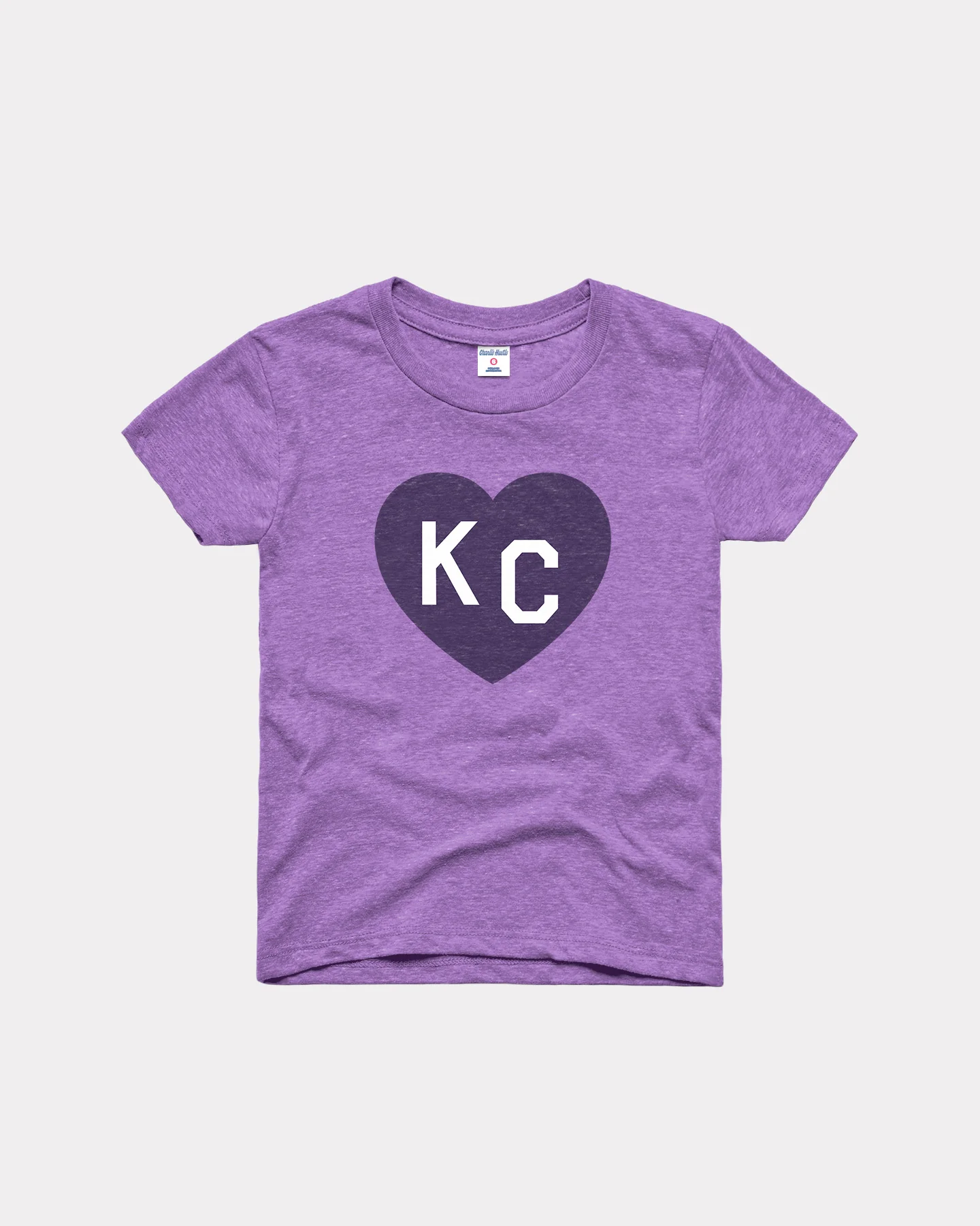 Kids Dark Purple KC Heart Lavender T-Shirt
